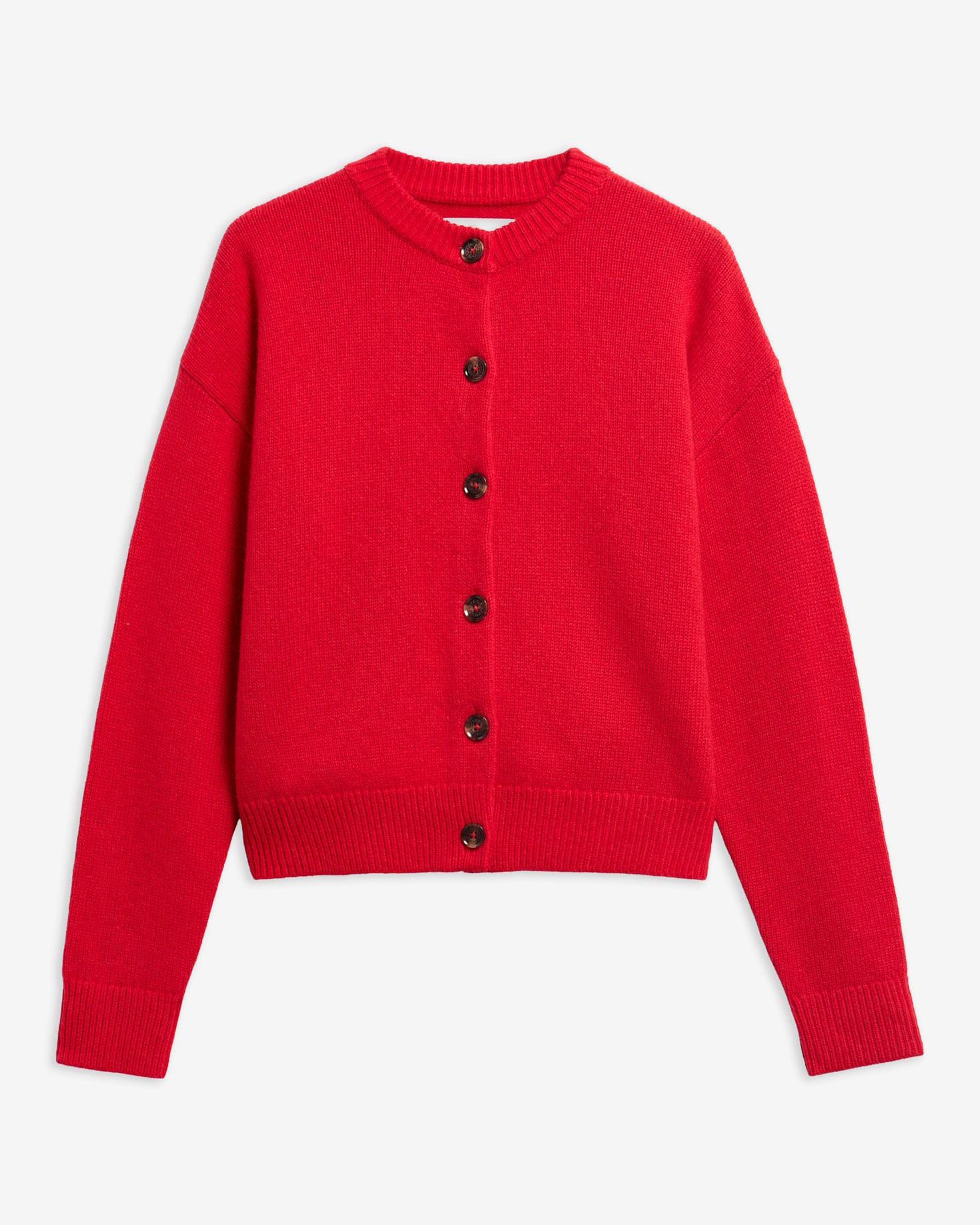 Woodhouse Wool-Blend Cardigan Crimson