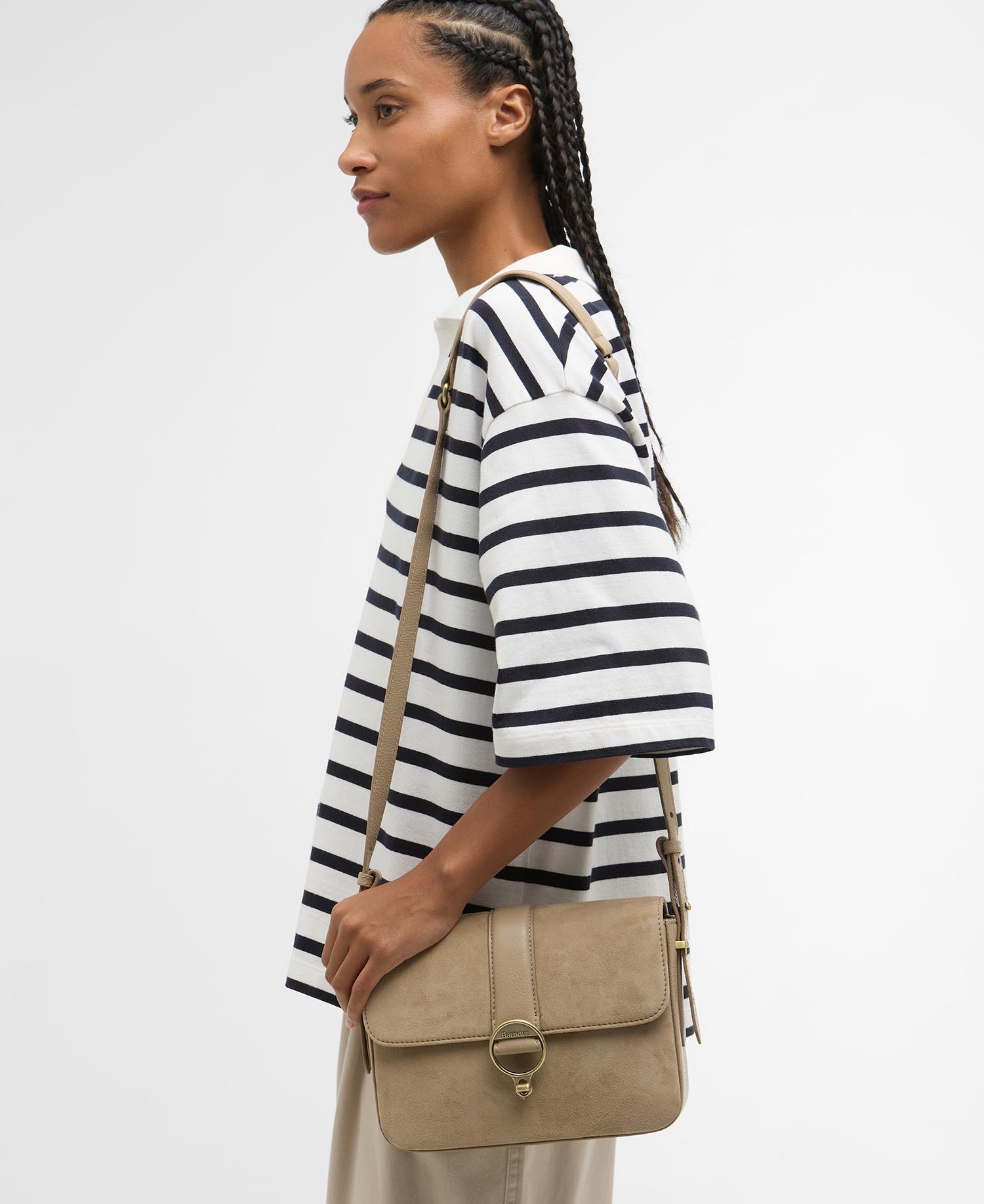 Rosa Suede & Leather Crossbody Bag