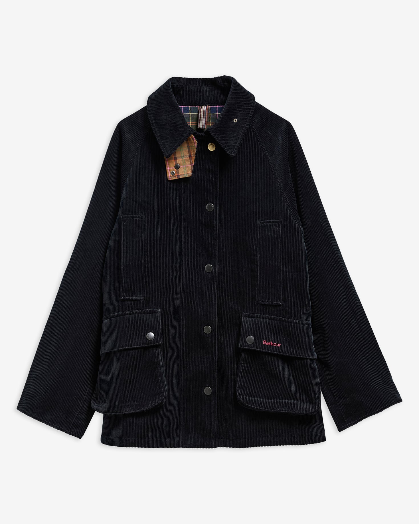 Paul Smith Loves Barbour Women's Cord Beaufort Casual Jacket Dk Navy/Classic/Muted