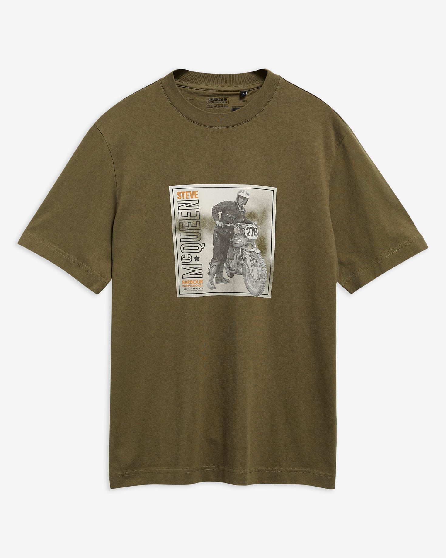 Steve McQueen Brandon Graphic T-Shirt Mid Olive