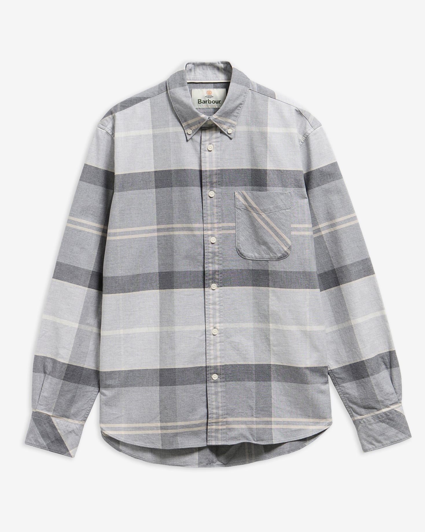 Barbour Hemd Mineral Tartan Dunoon Authentic Fit Ice Granite