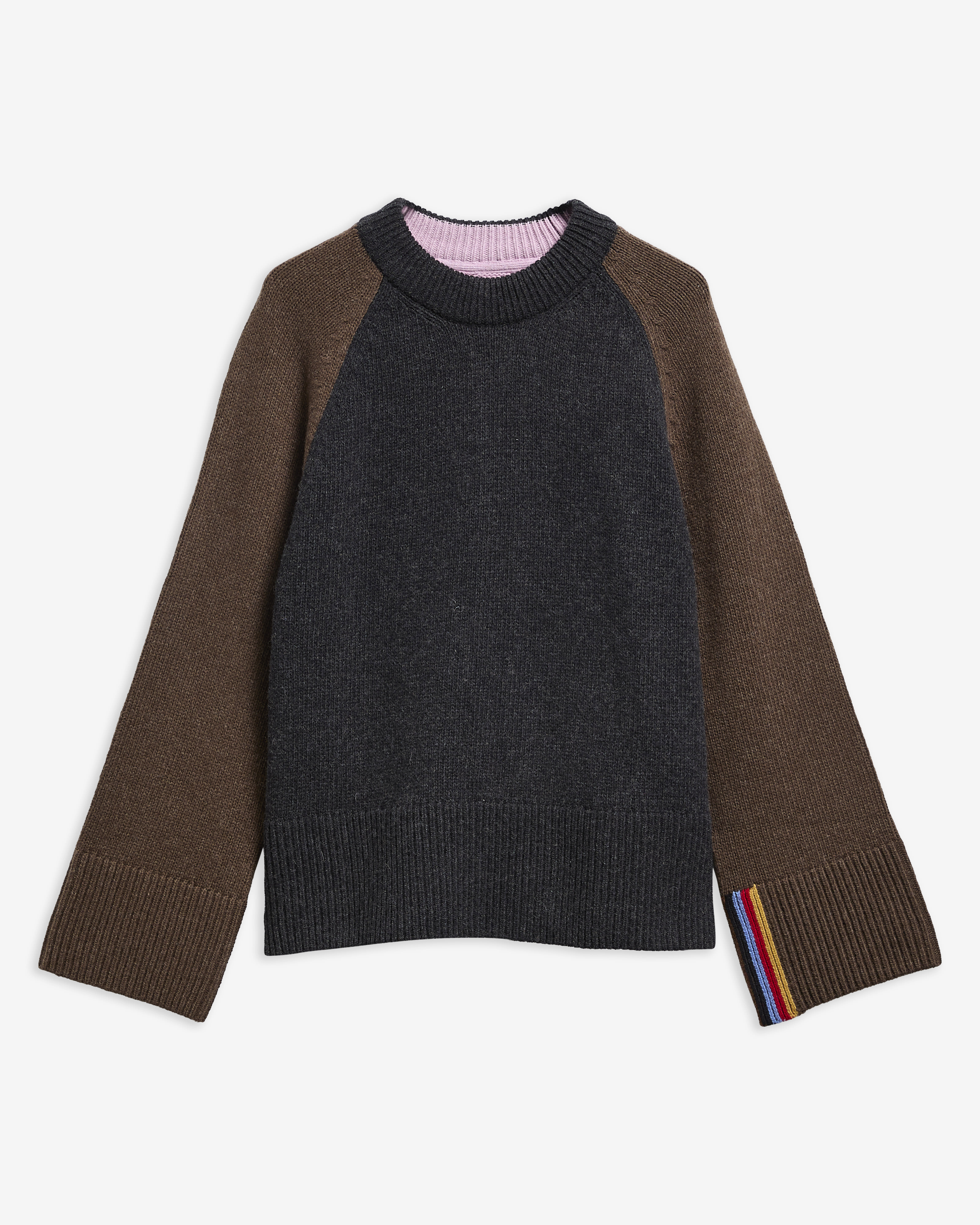 Paul Smith Loves Barbour Tyneside Wool-Blend Crew-Neck Jumper Black Multi