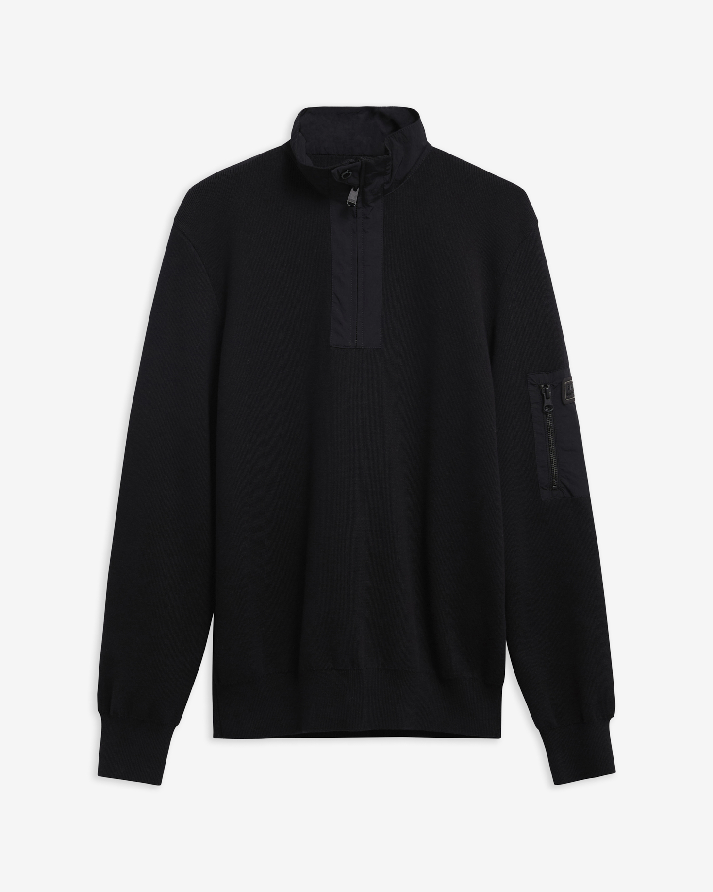 Inline Half-Zip Jumper Black