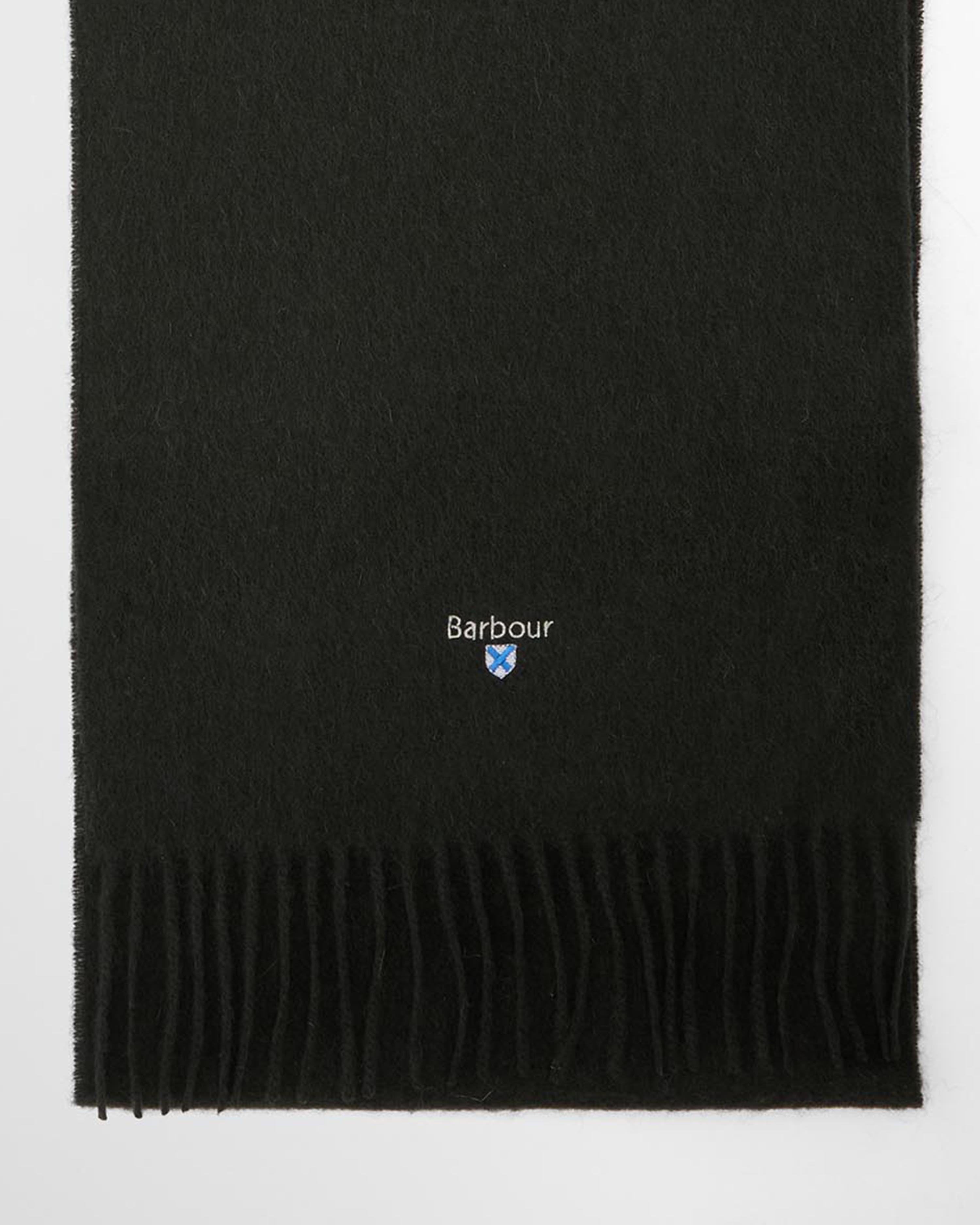 Plain Lambswool Scarf Forest Green