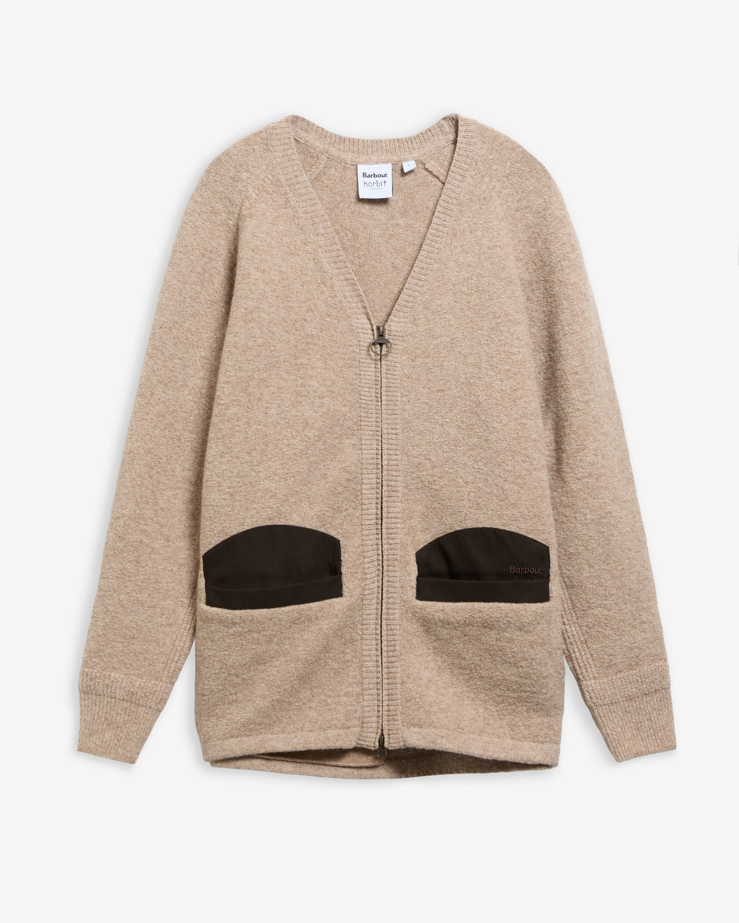 Barbour x Norbit Wool Boucle Cardigan Oatmeal