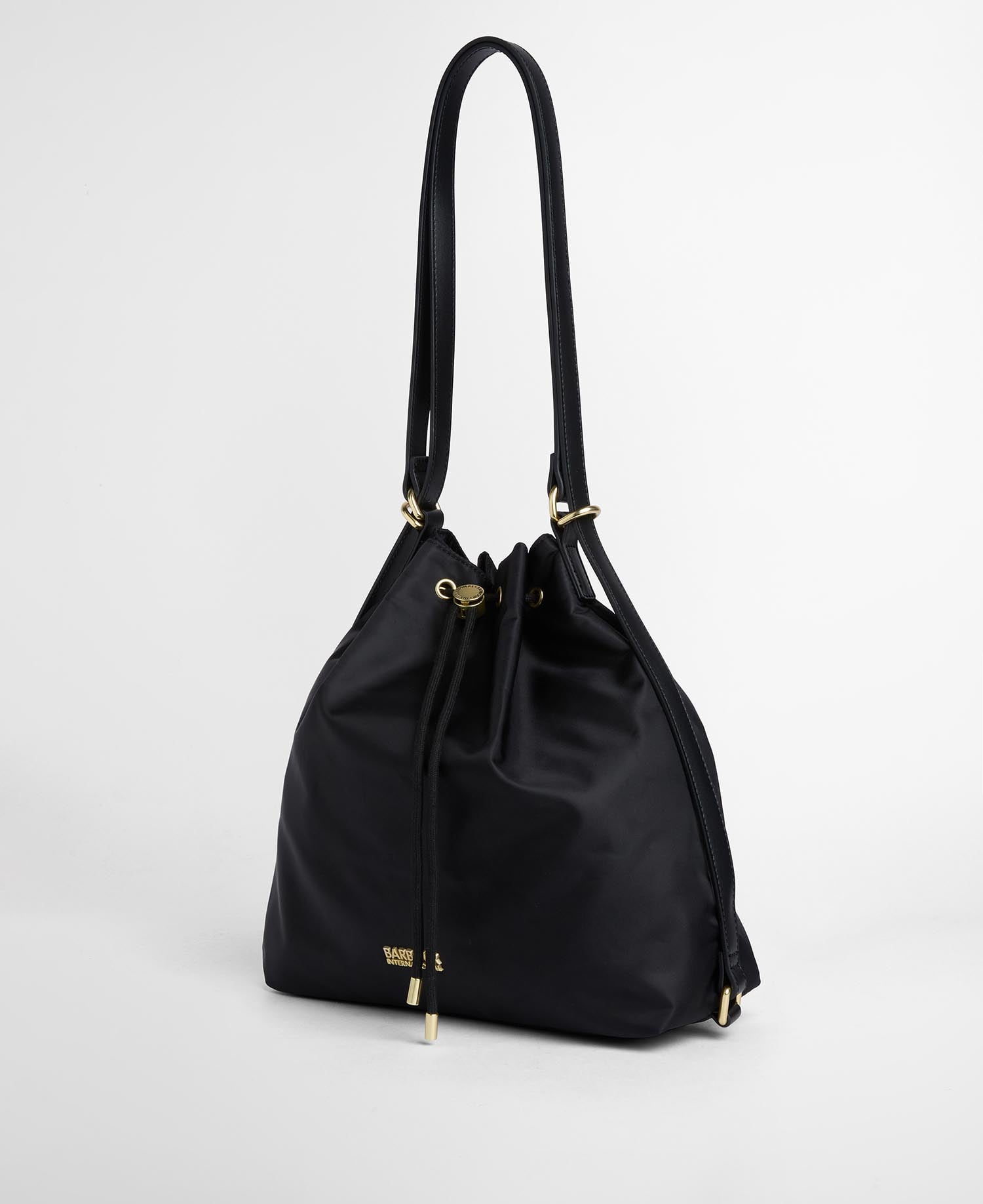Qualify Large Drawcord Tote Bag Black