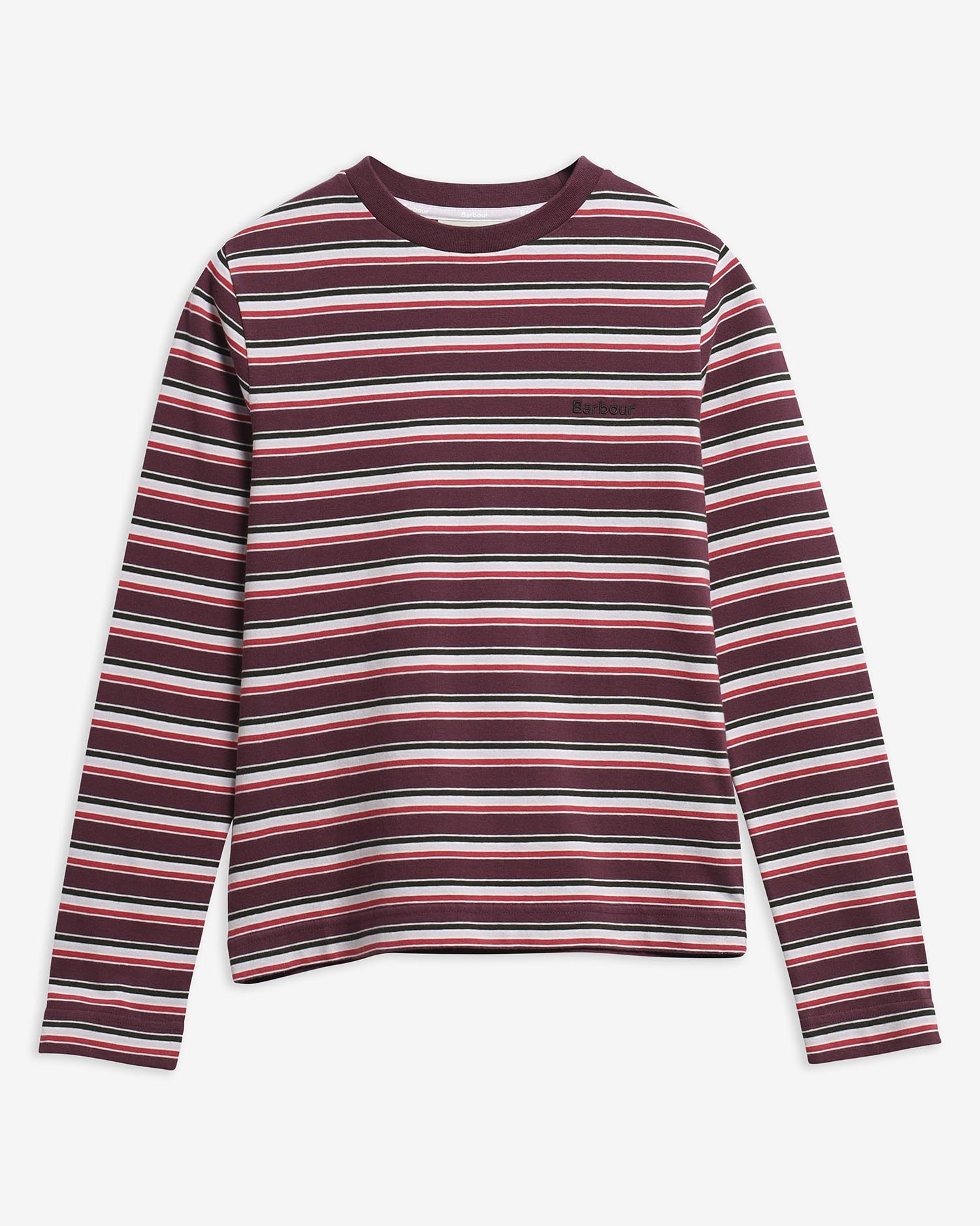 Marena Striped Long-Sleeved T-Shirt Wine Multi