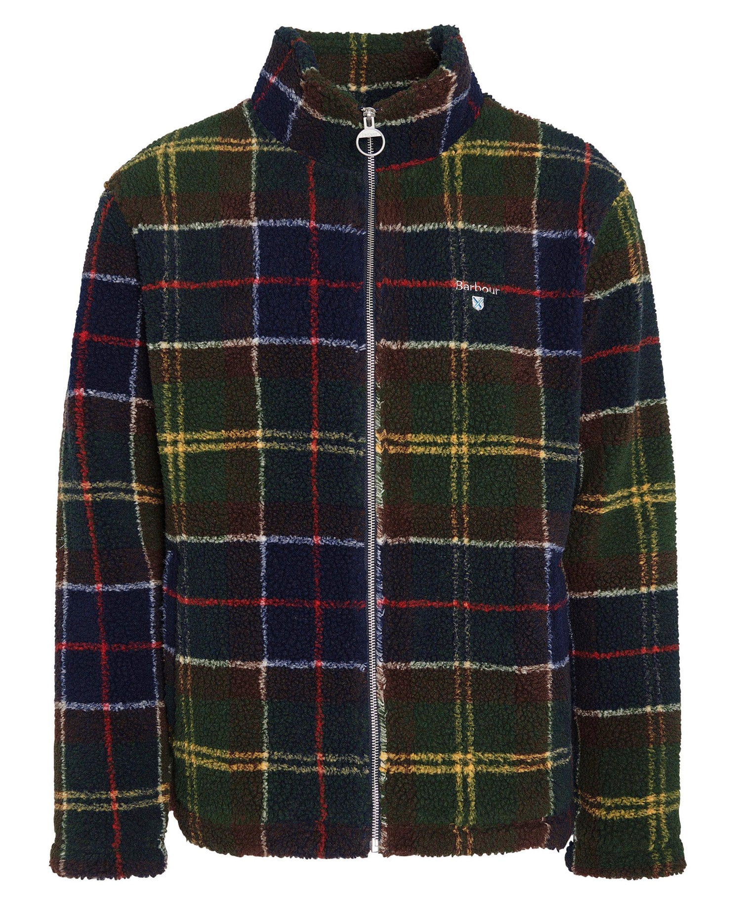 Pile sherpa con motivo tartan