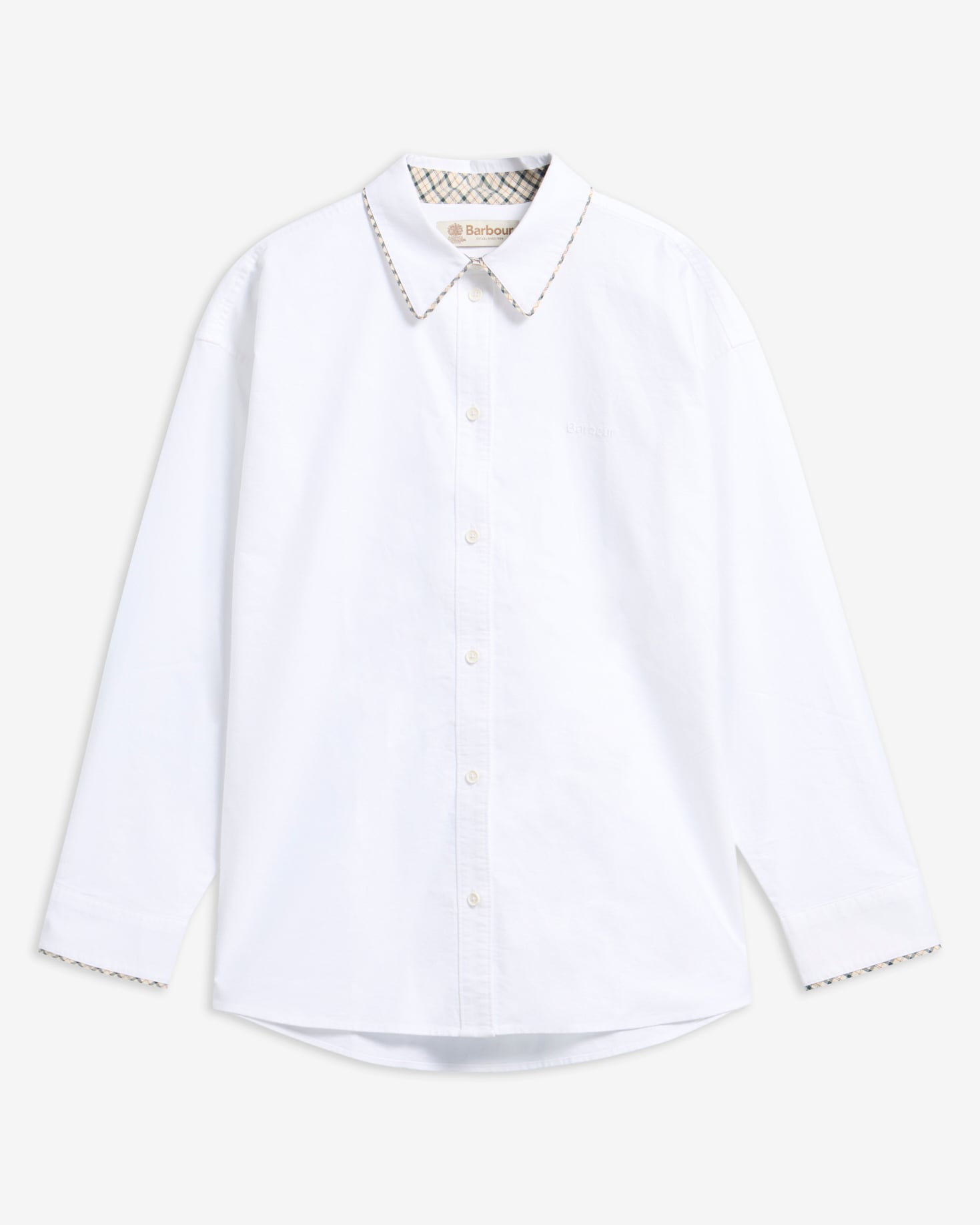 Barbour Bluse Alverstone Oxford Relaxed Fit White