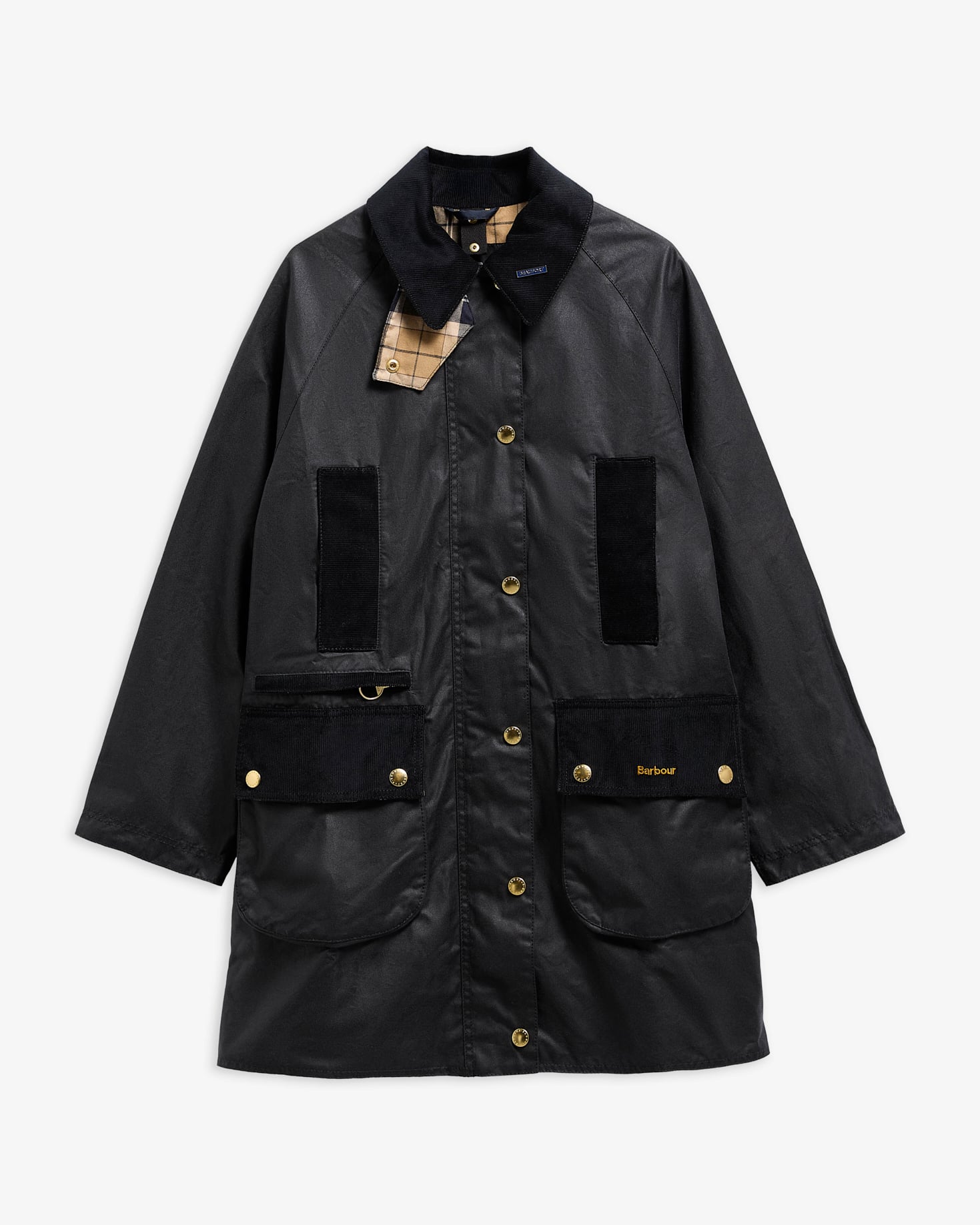 Icons Modern Beaufort Waxed Jacket Navy/Birchwood