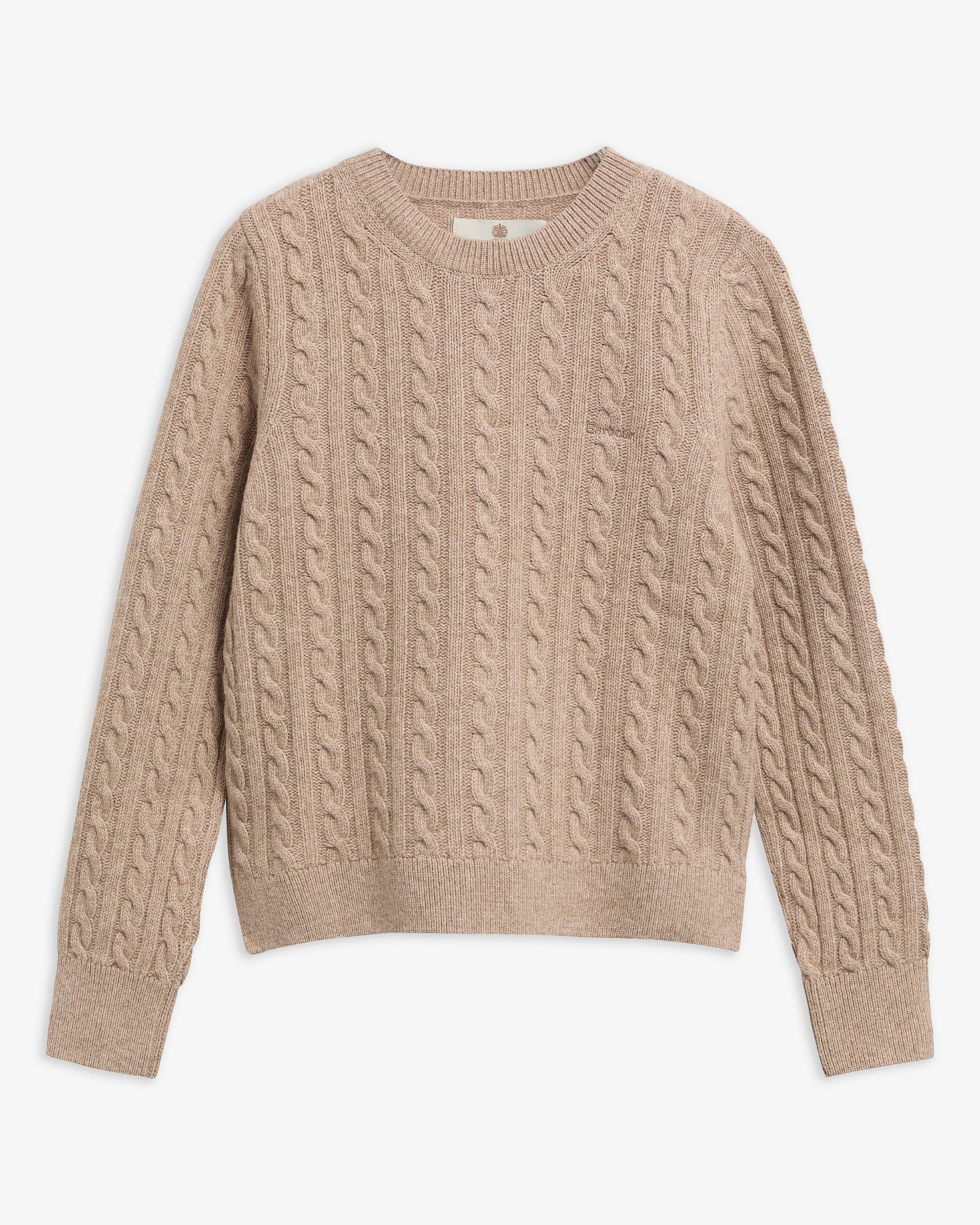 Maglione misto lana Ashdown con taglio morbido e lavorazione a trecce Honey