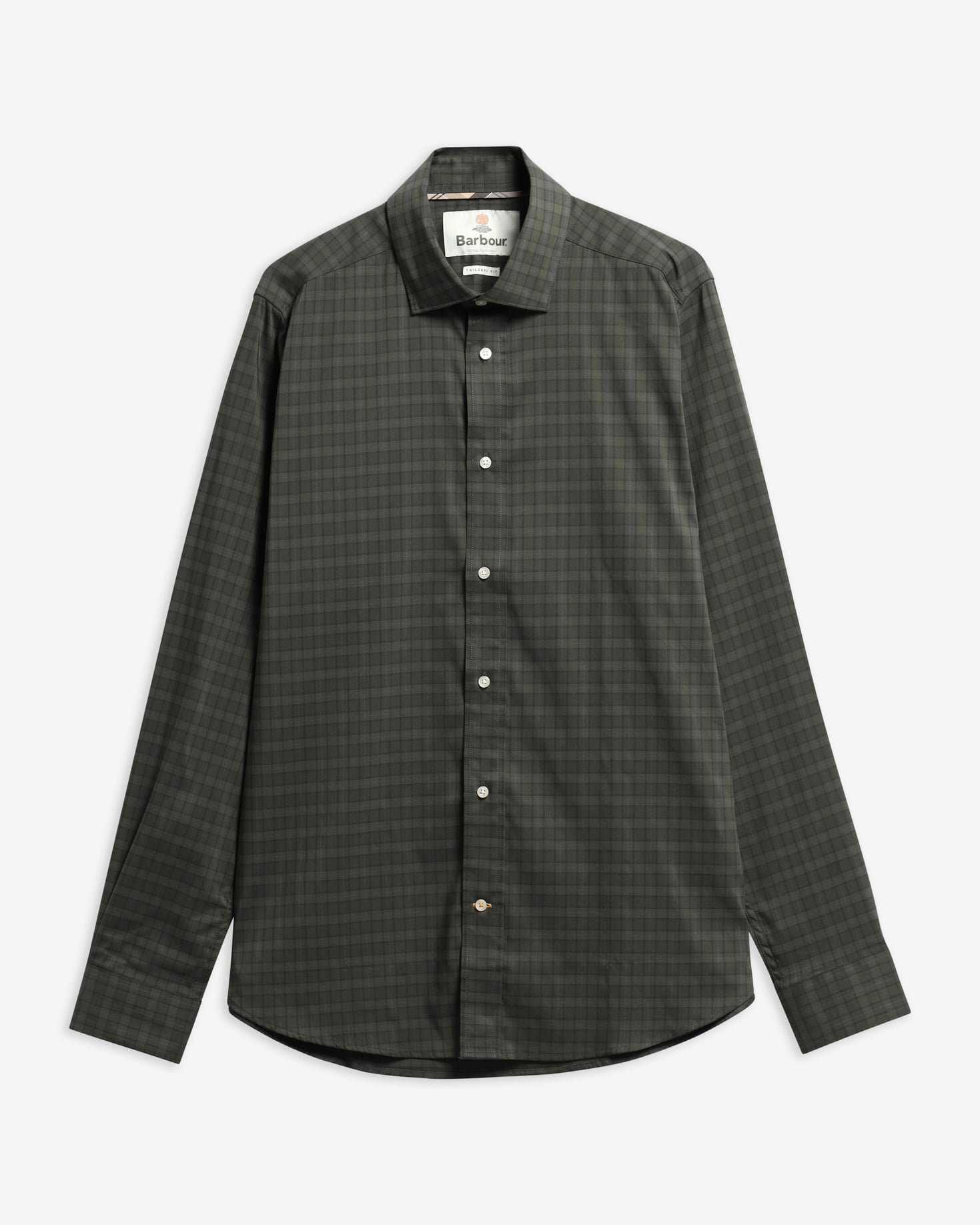 Harleton Tartan Tailored Long-Sleeved Shirt Pine Glen