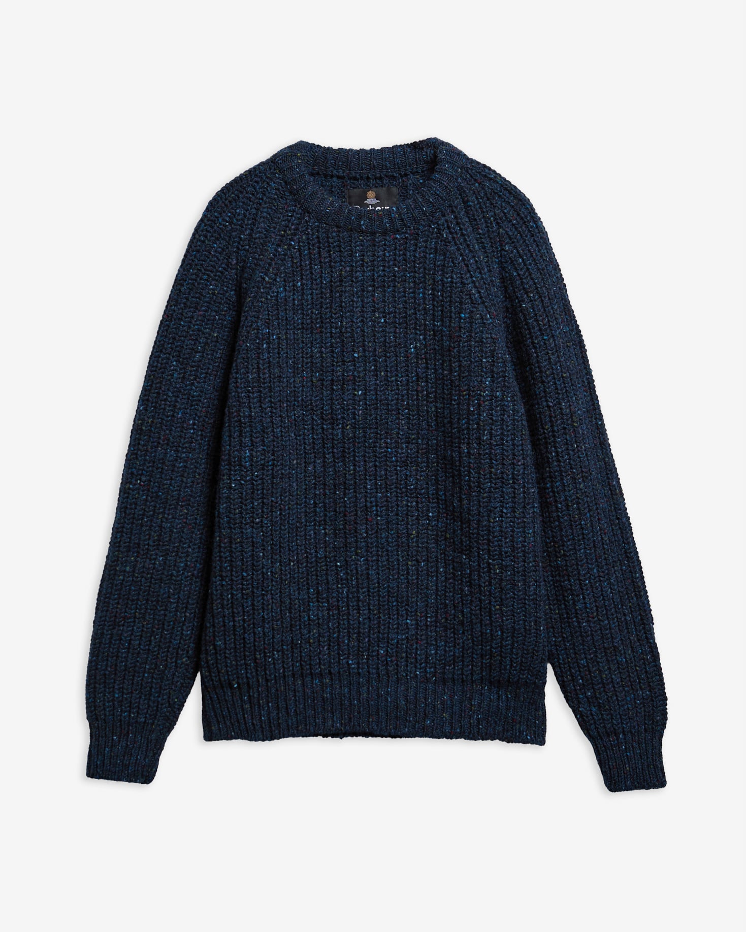 Barbour Wollpullover Scottish Made Donegal Rundhalsausschnitt Navy