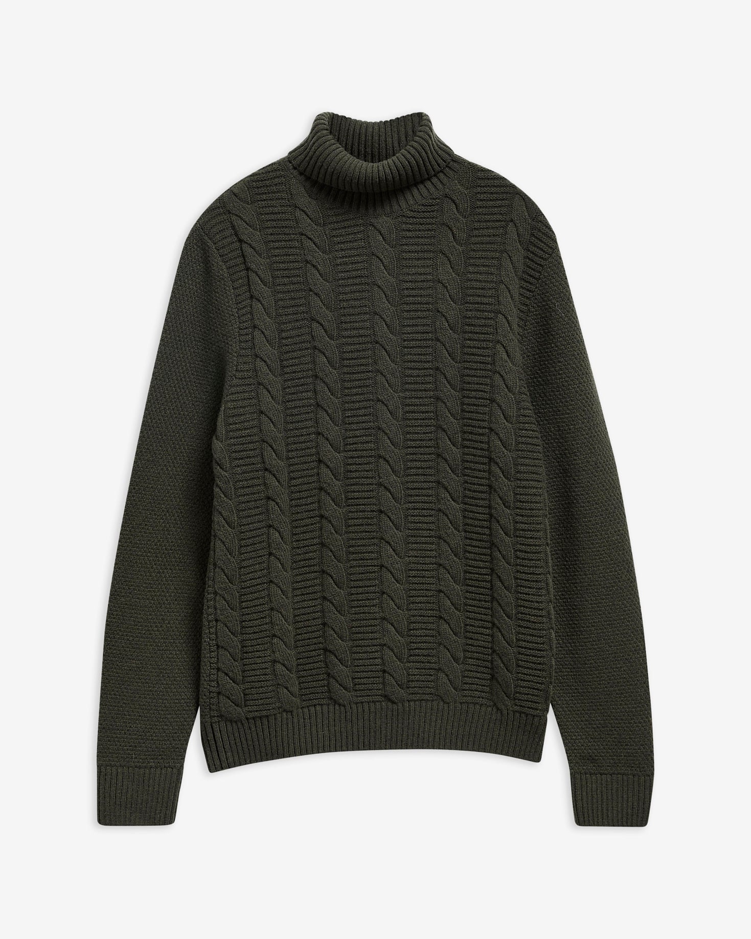 Staplecross Rollneck Lambswool  Jumper Seaweed
