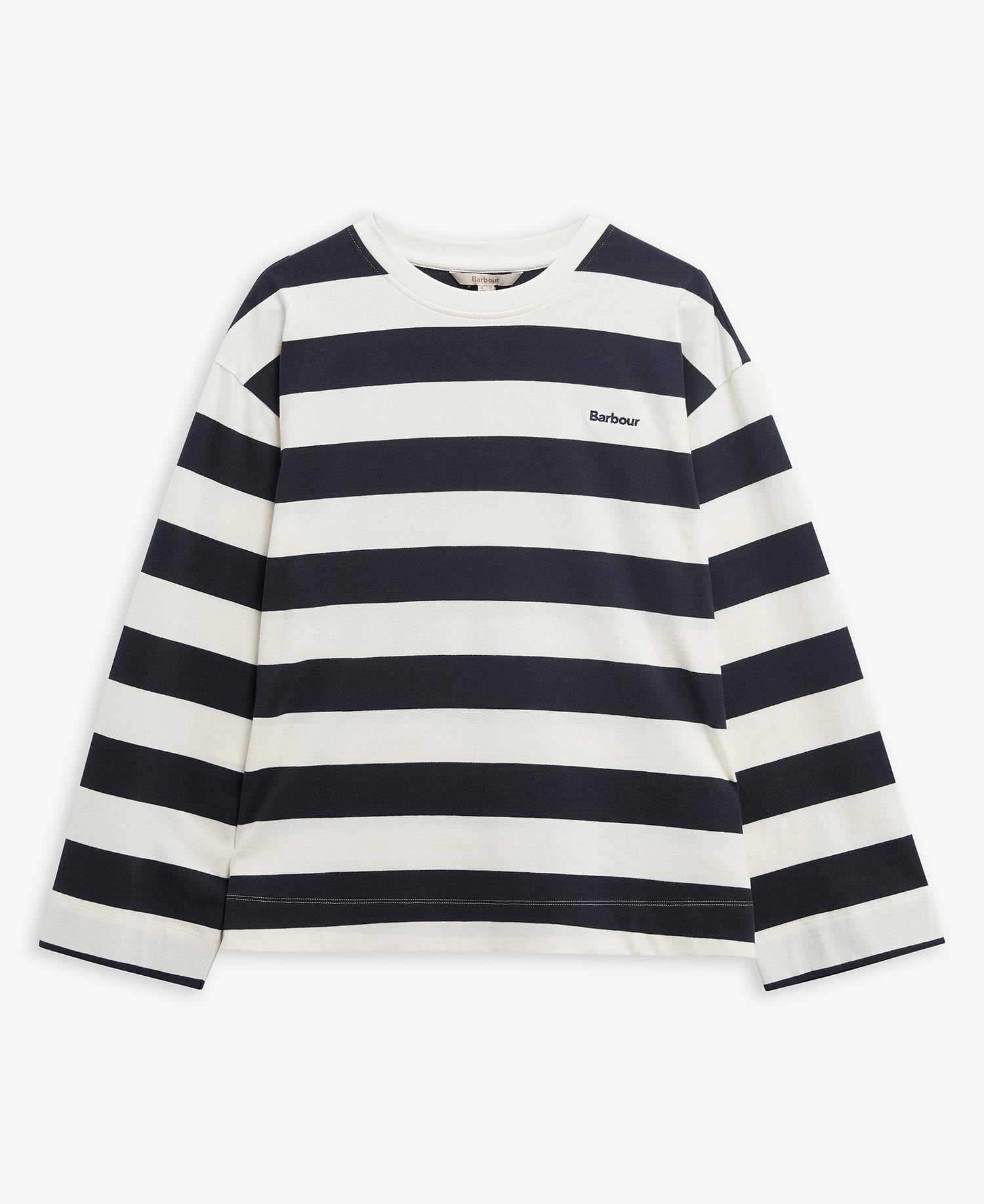 Cartmel Striped Long-Sleeved T-Shirt Cloud/Dark Navy Stripe