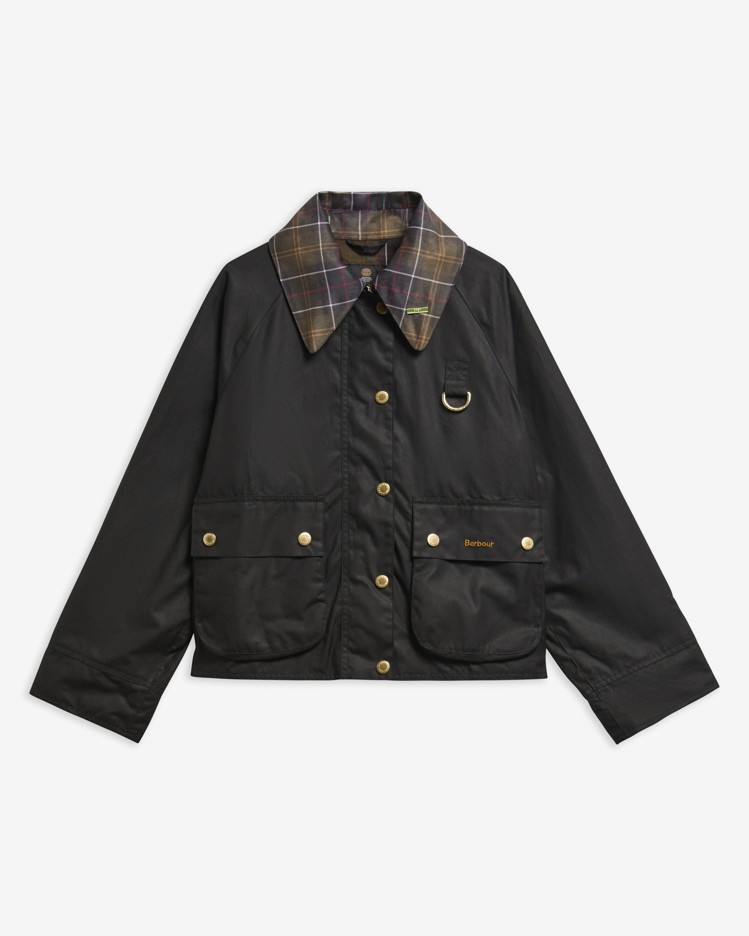 Icons Tartan Collar Spey Waxed Jacket Black/Classic
