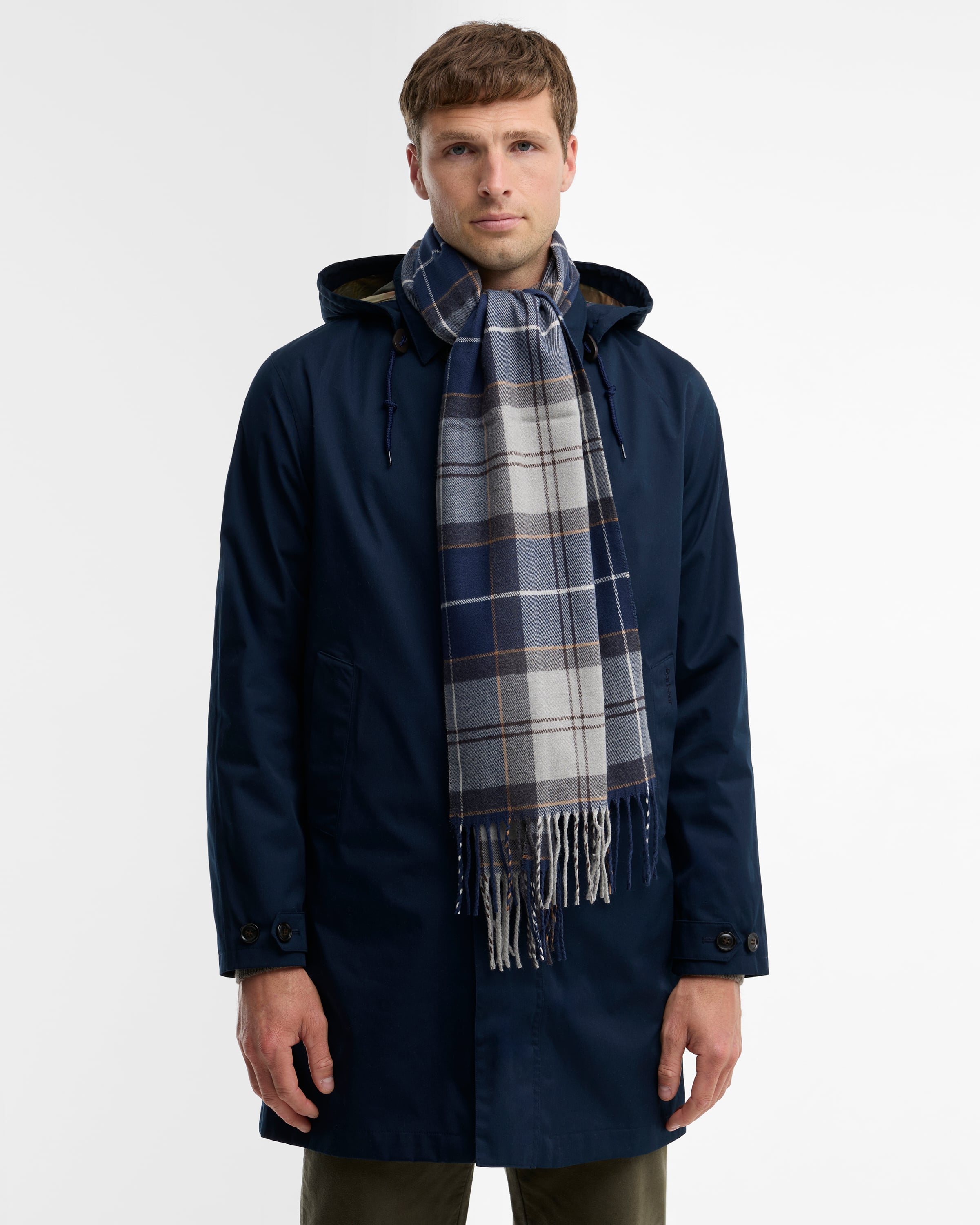 Sciarpa Galingale Tartan Grey Midnight Tartan