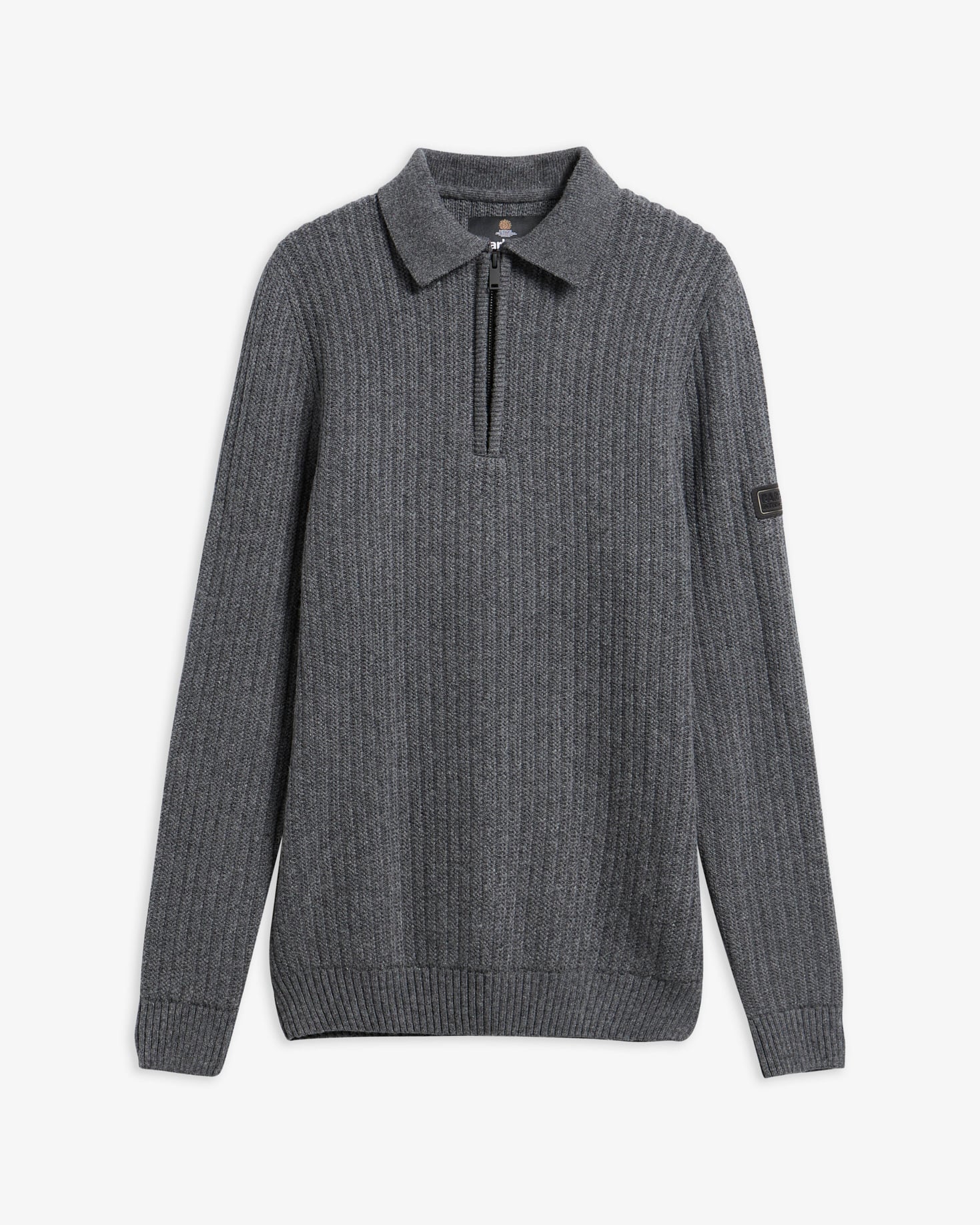 Maglione Oxham con zip corta Asphalt
