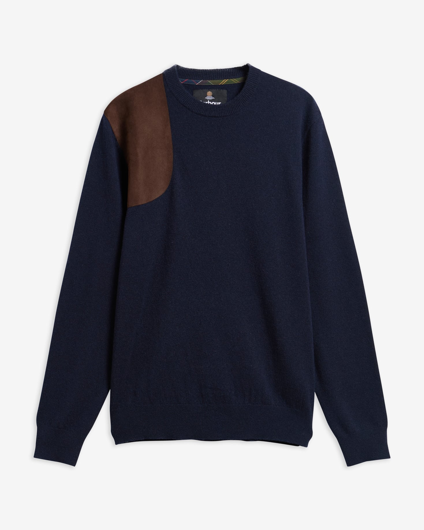 Barbour Pullover Whitworth Rundhalsausschnitt aus Woll-Kaschmir-Mix Dark Navy