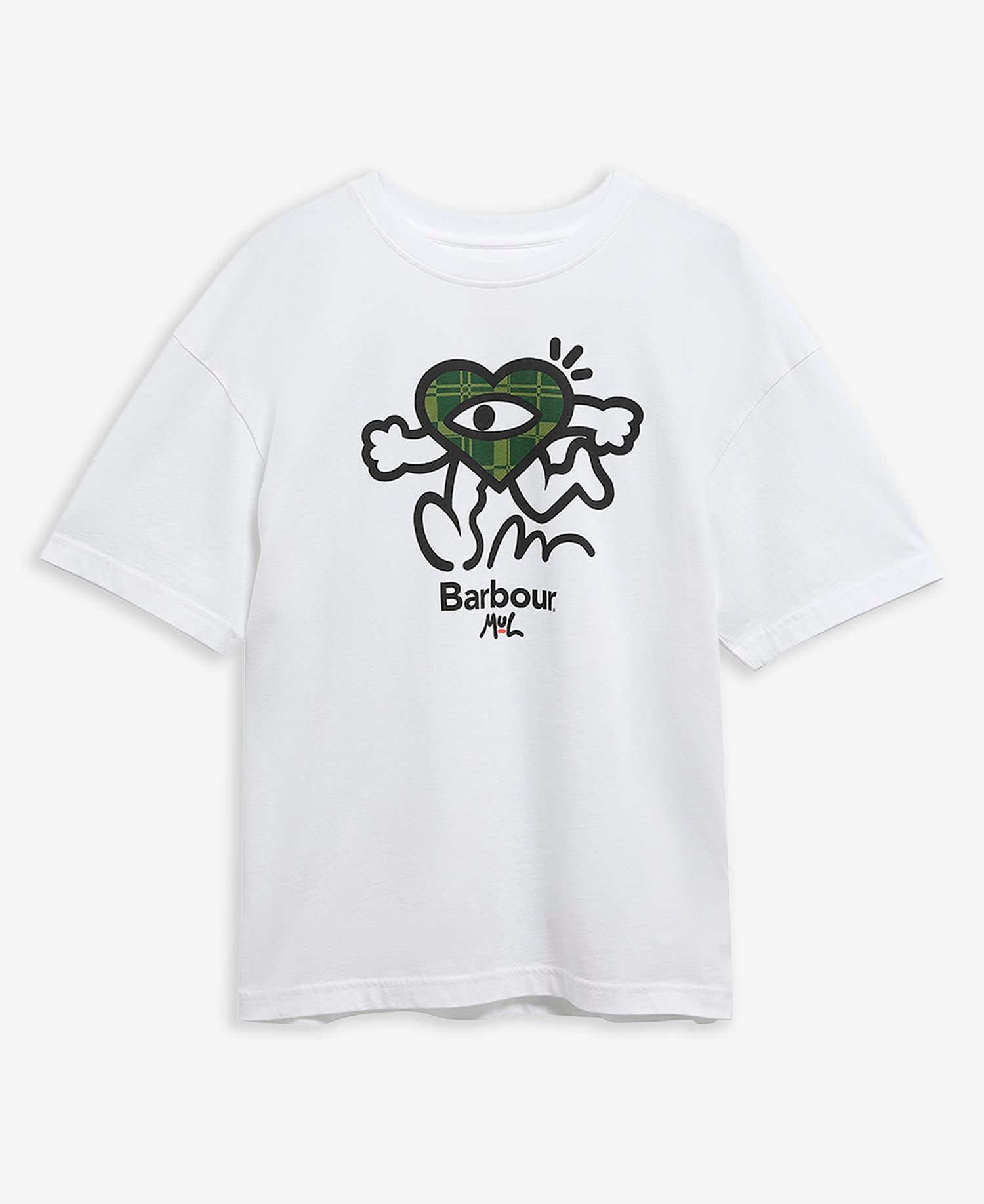 Barbour x Mul T-Shirt Ouseburn Oversized White