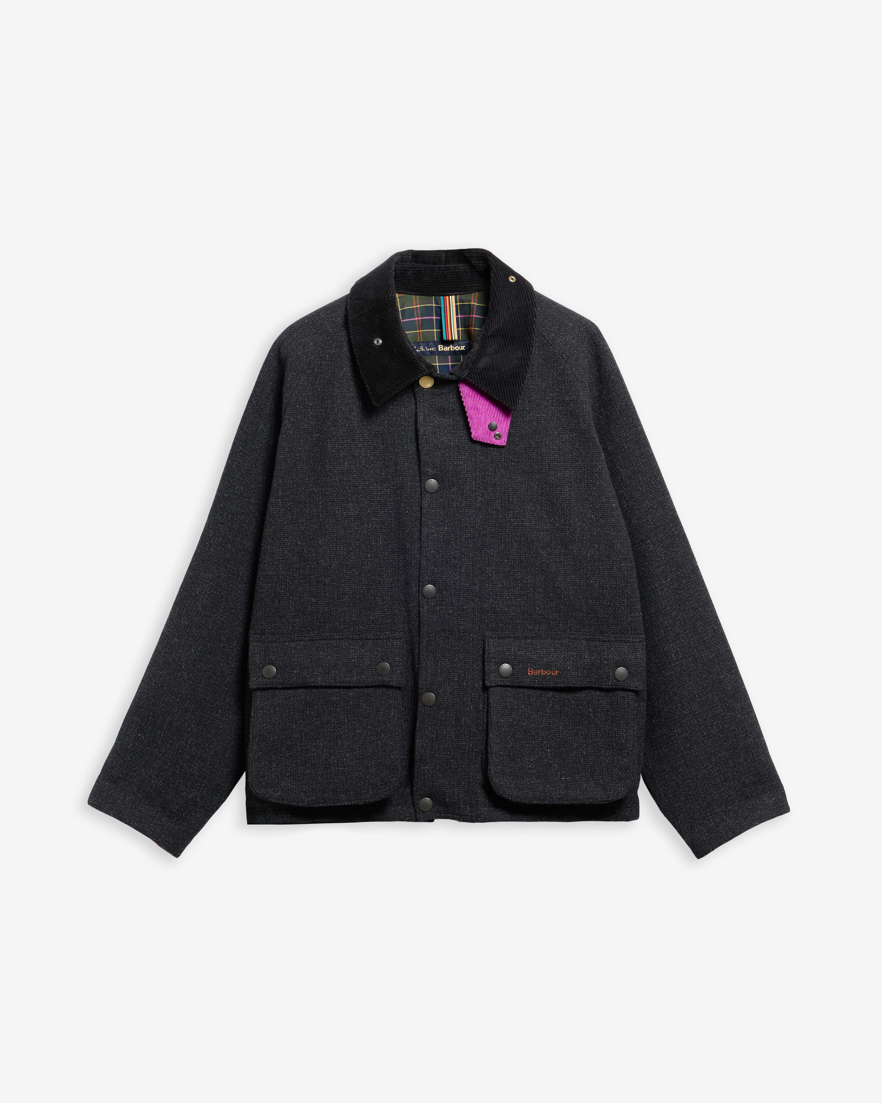 Paul Smith Loves Barbour Wolljacke Transport Charcoal