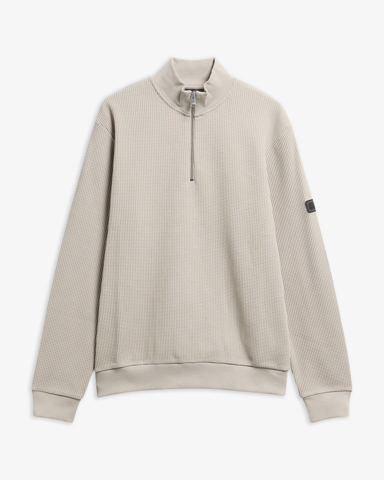 Felpa Curve con mezza zip Concrete