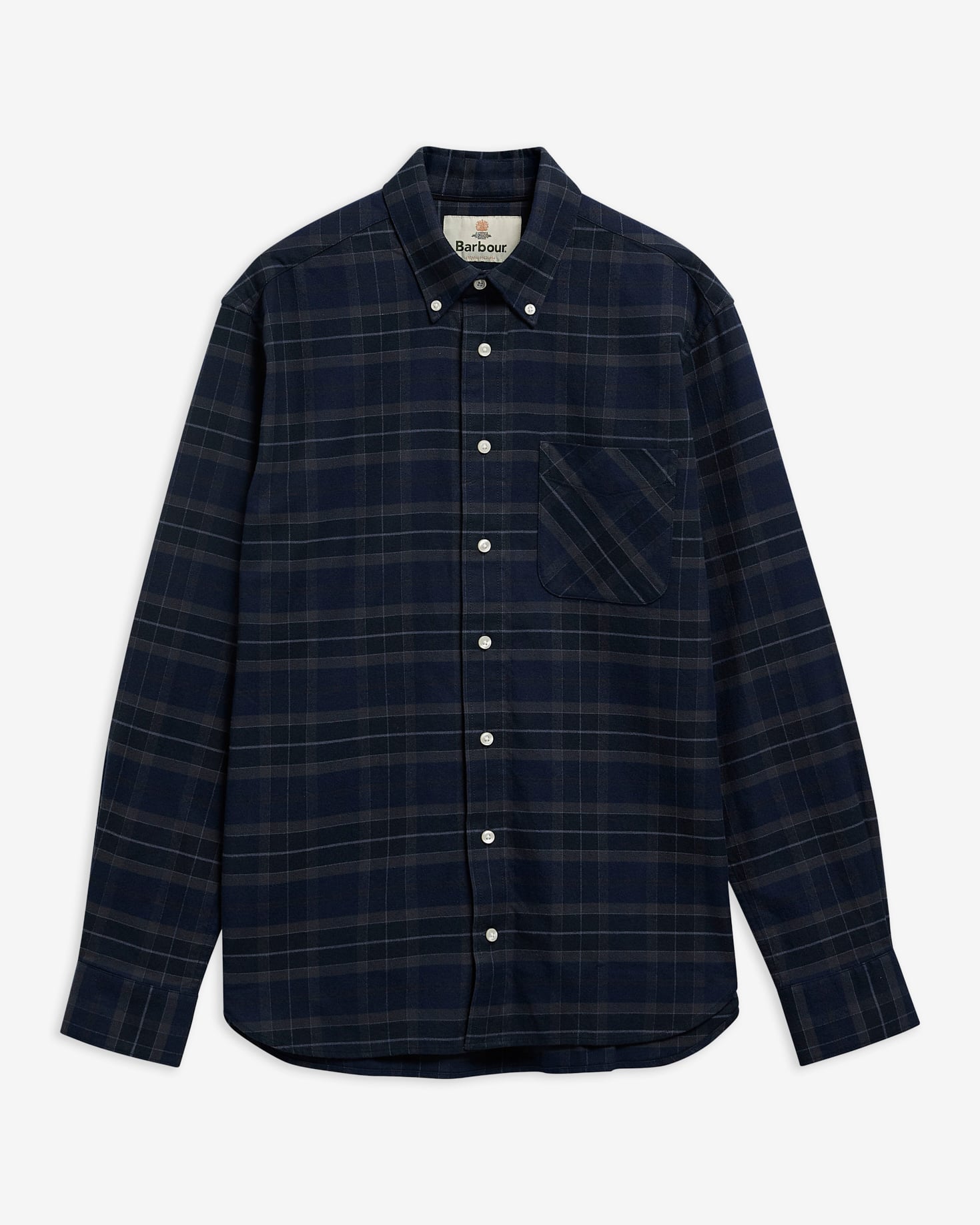 Mineral Tartan Authentic-Fit Long-Sleeved Shirt Midnight Loch