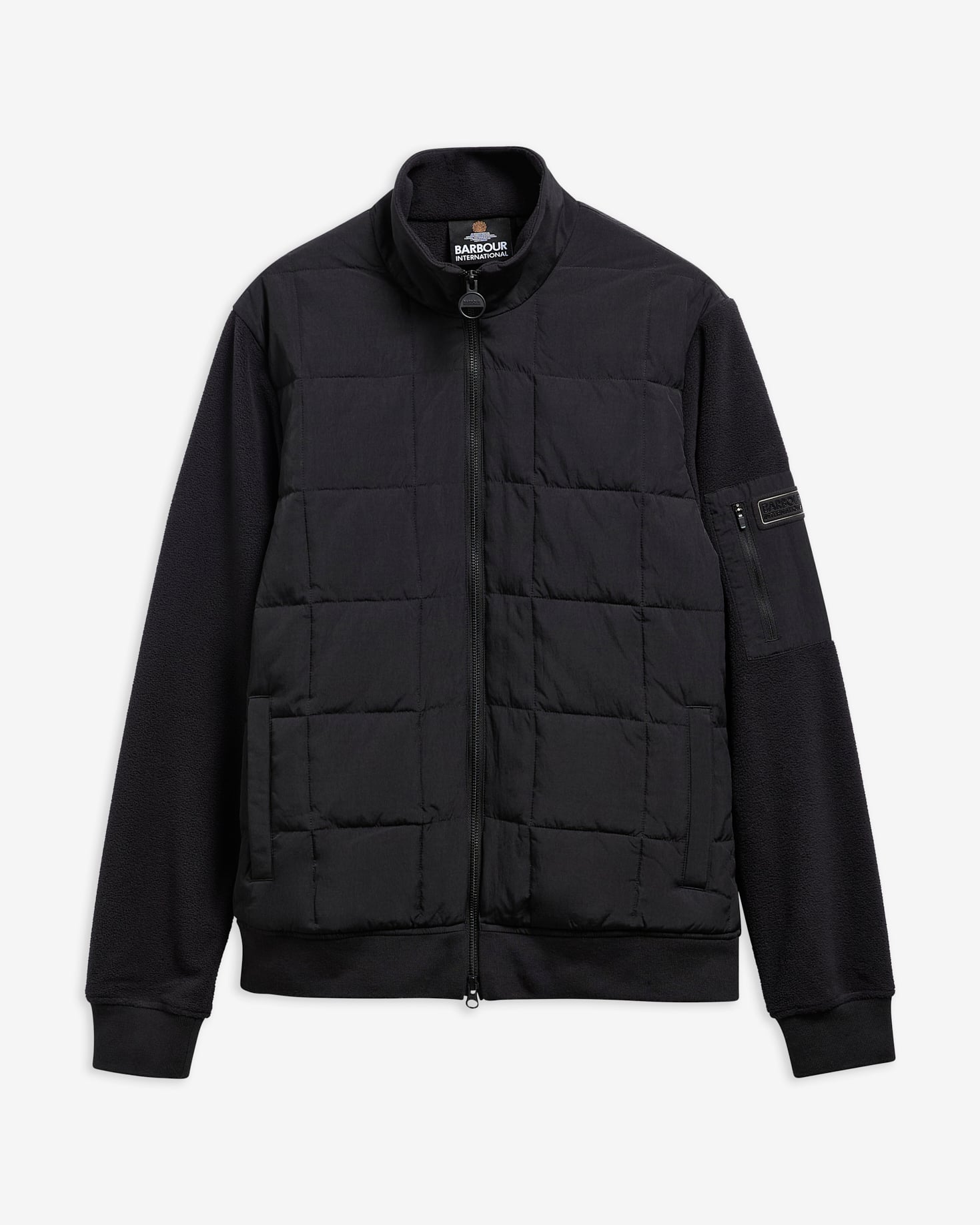 Burnhope Quilted Sweatshirt Black