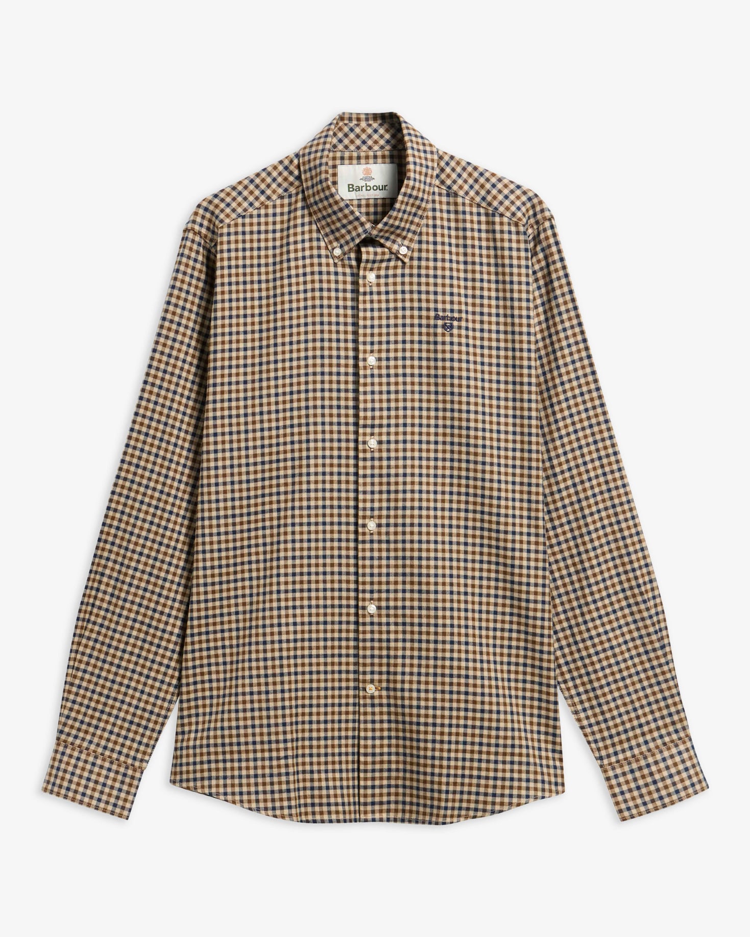 Finkle Tailored Long-Sleeved Shirt Dark Sand