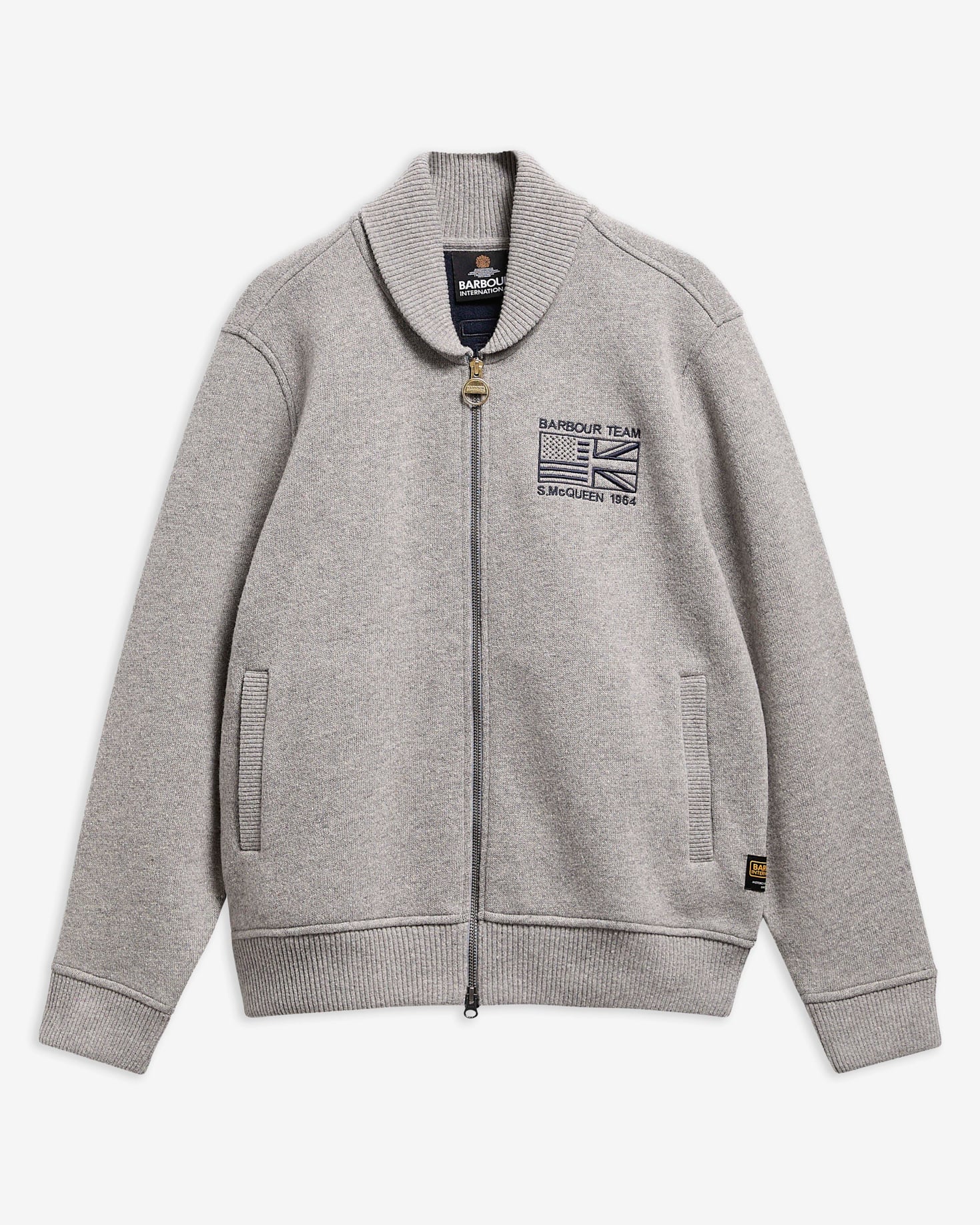 Steve McQueen Mack Cardigan Grey Marl