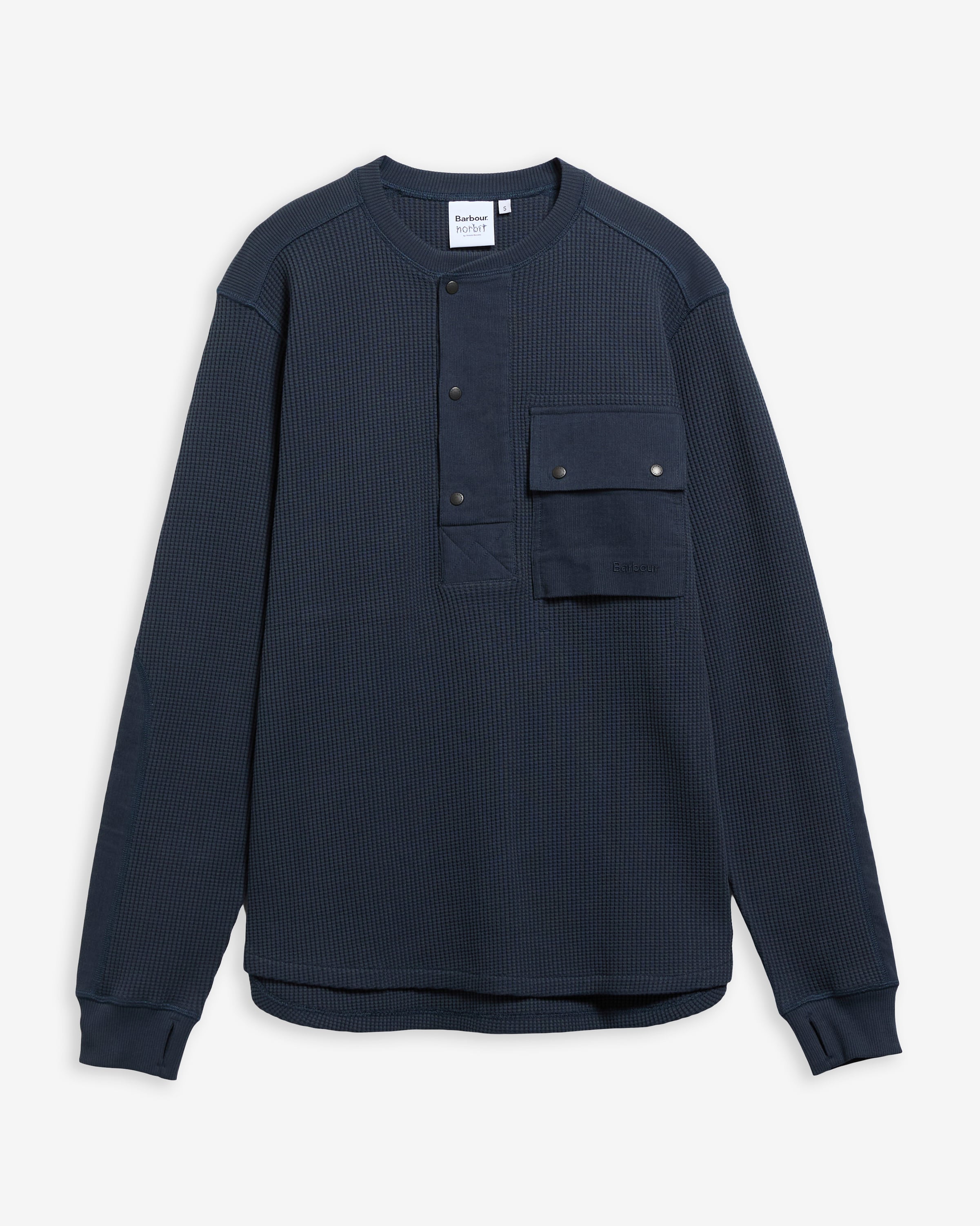 Barbour x Norbit Relaxed Waffle Shirt Navy