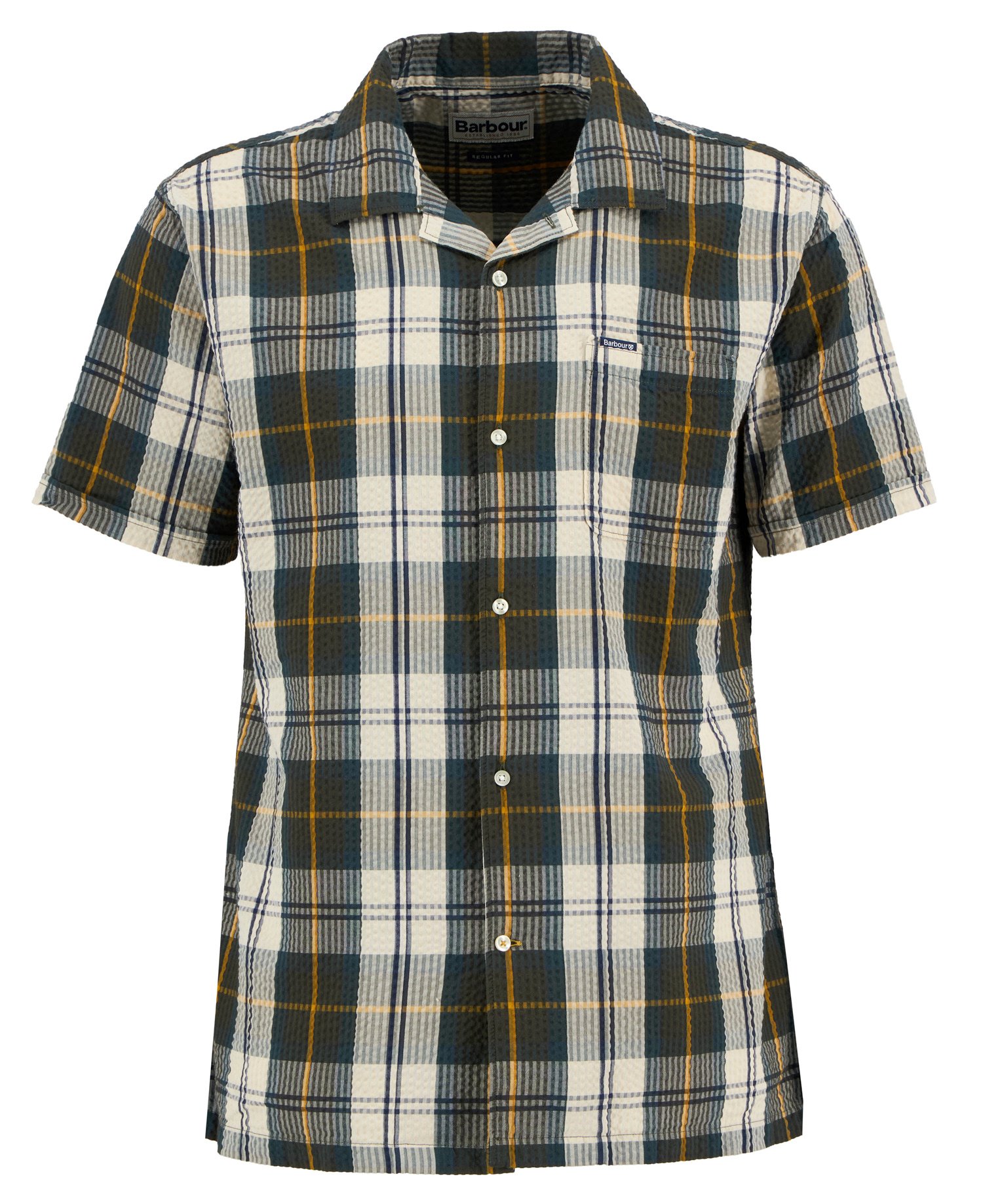 Clyde Short-Sleeved Seersucker Tartan Shirt
