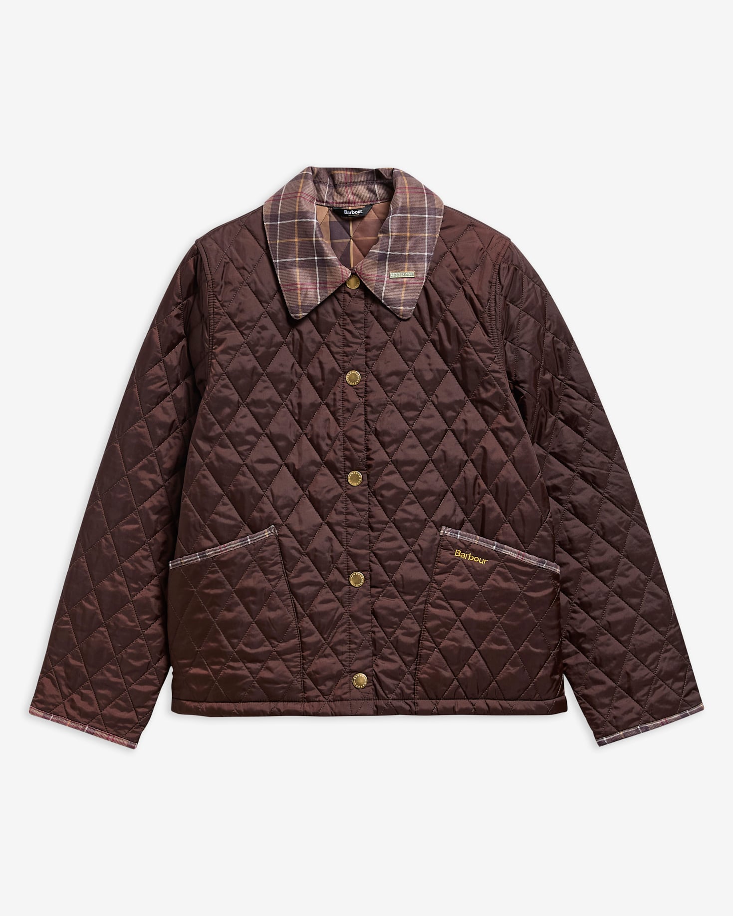 Barbour Steppjacke Icons Tartan Collar Cropped Liddesdale Rustic/Muted