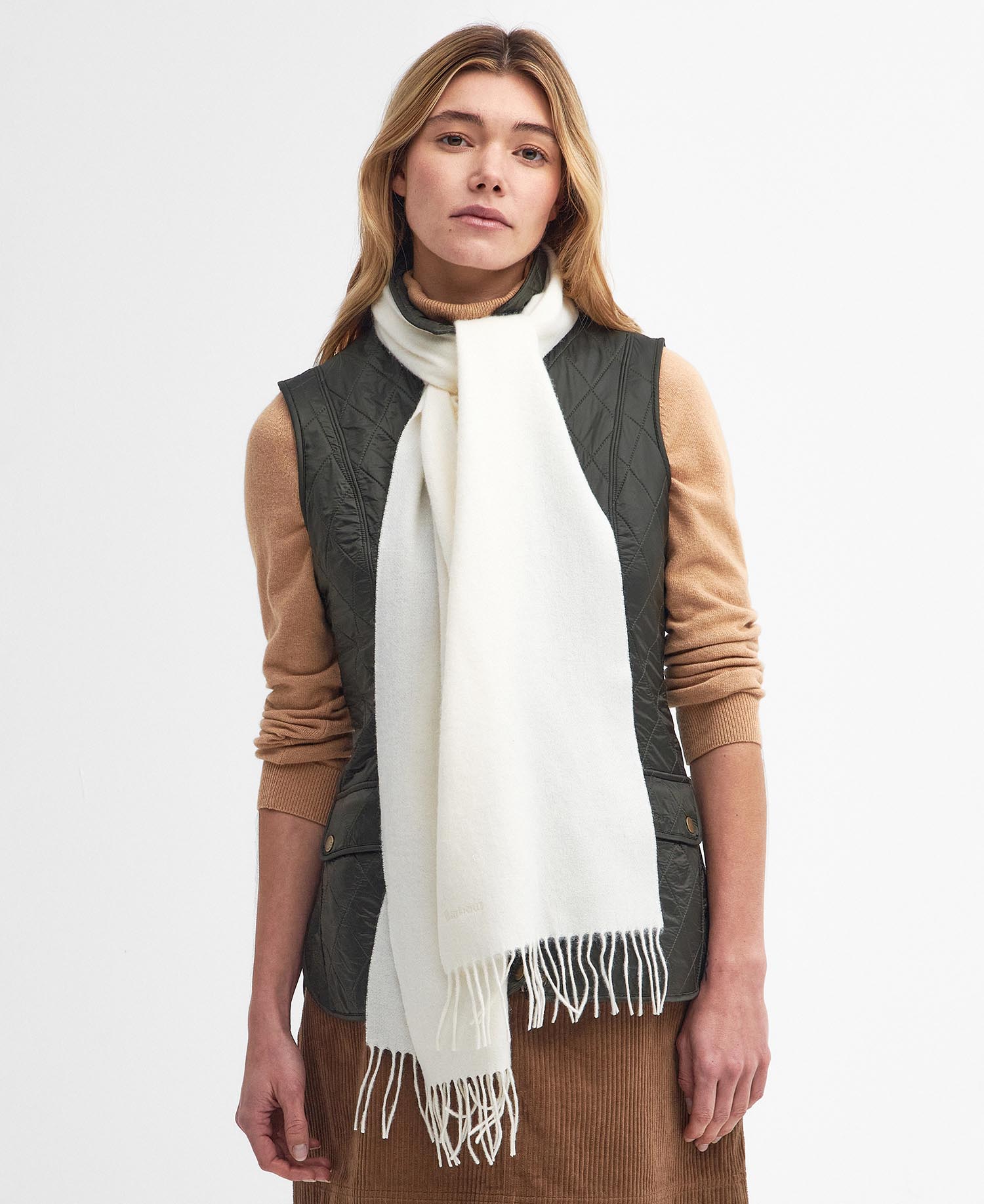 Sciarpa in lana d'agnello intrecciata