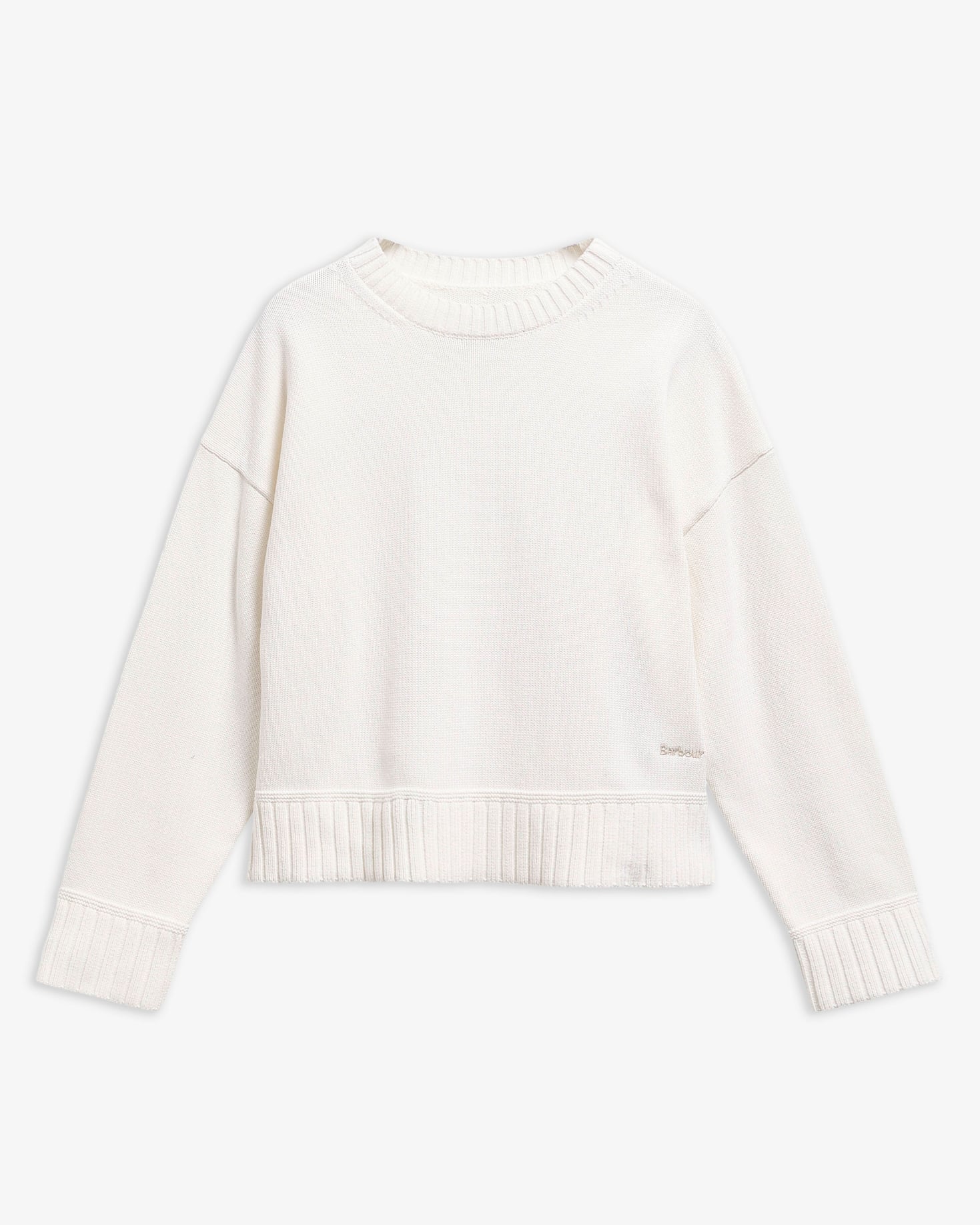 Barbour Pullover Harling Rundhalsausschnitt Ecru