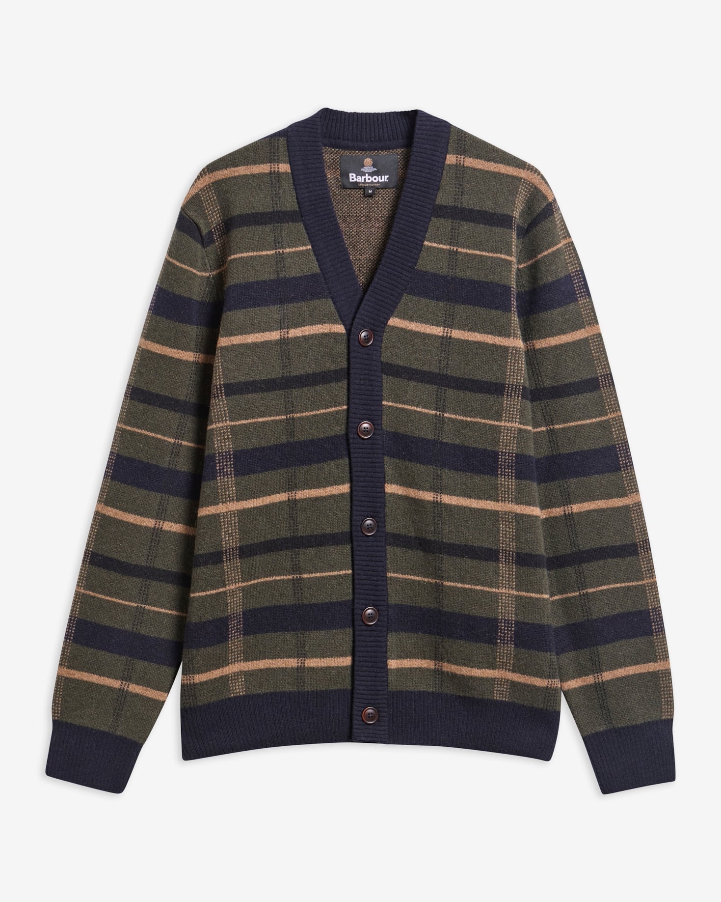 Kane Tartan Cardigan Navy