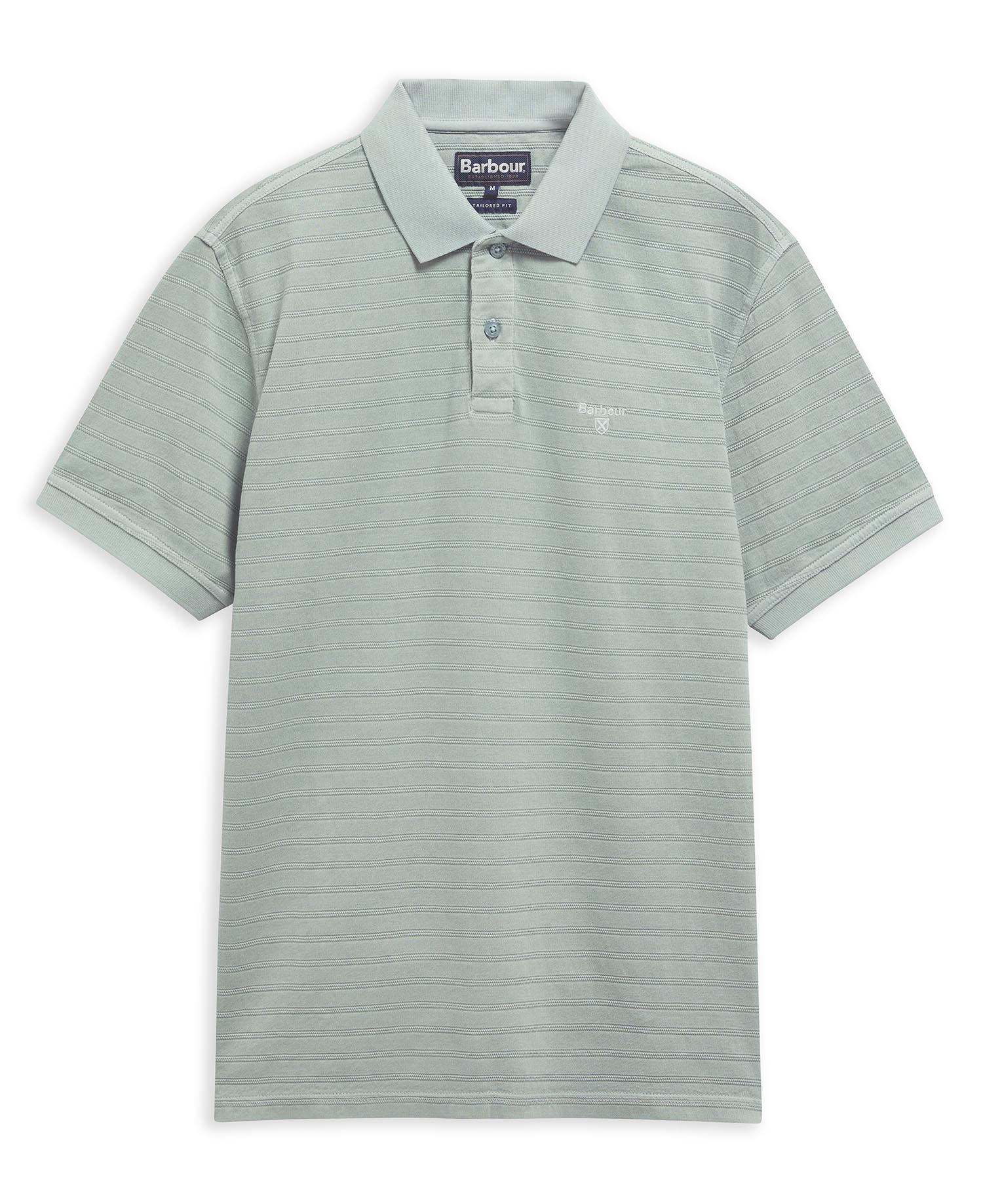 Poloshirt Tenbury Striped Tailored Dusty Slate