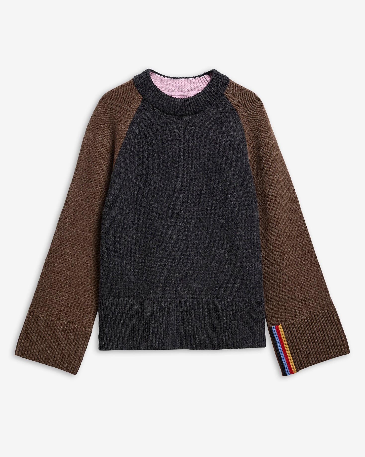 Paul Smith Loves Barbour Tyneside Wool-Blend Crew Neck Jumper Black Multi
