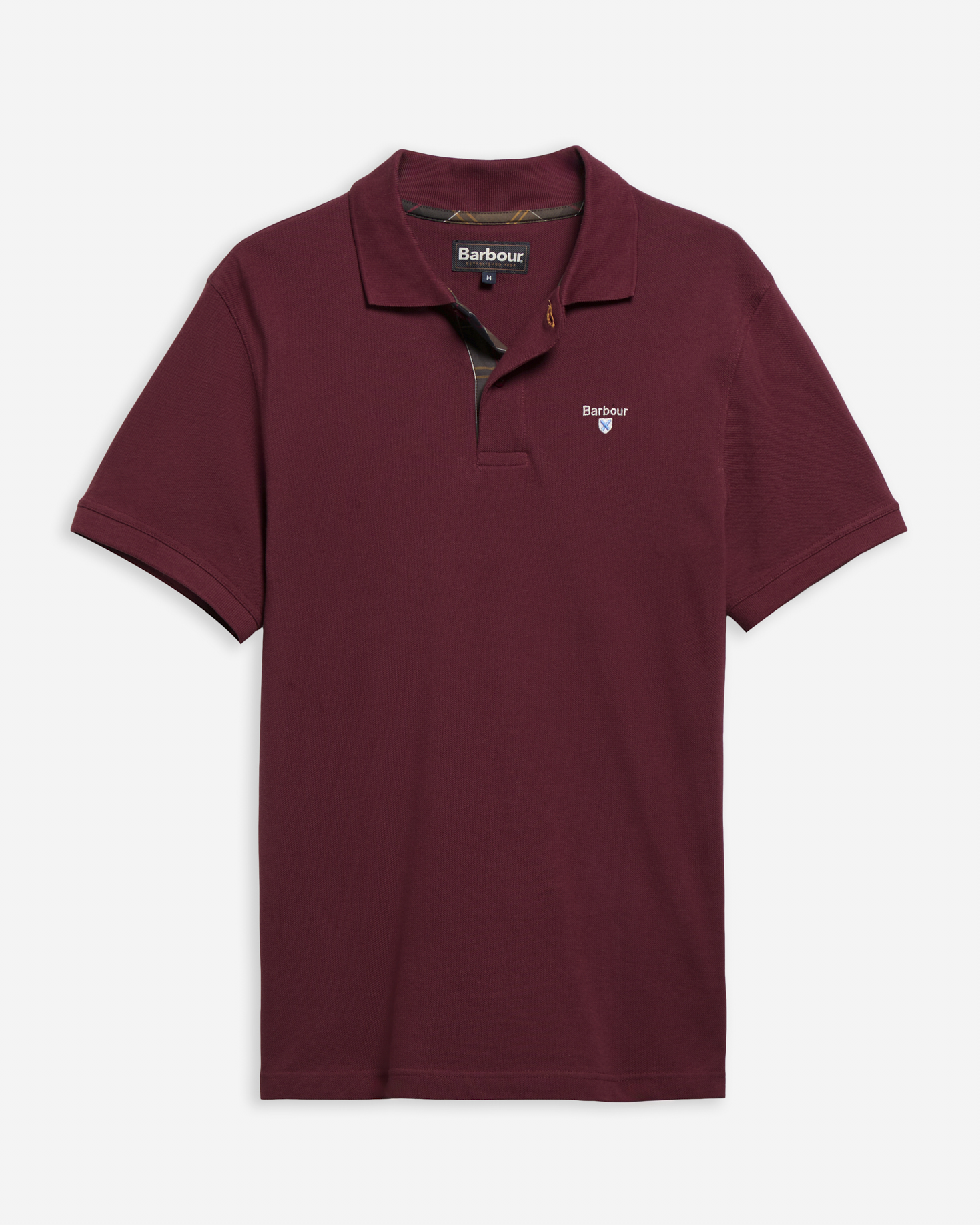 Tartan Pique Polo Shirt Ruby