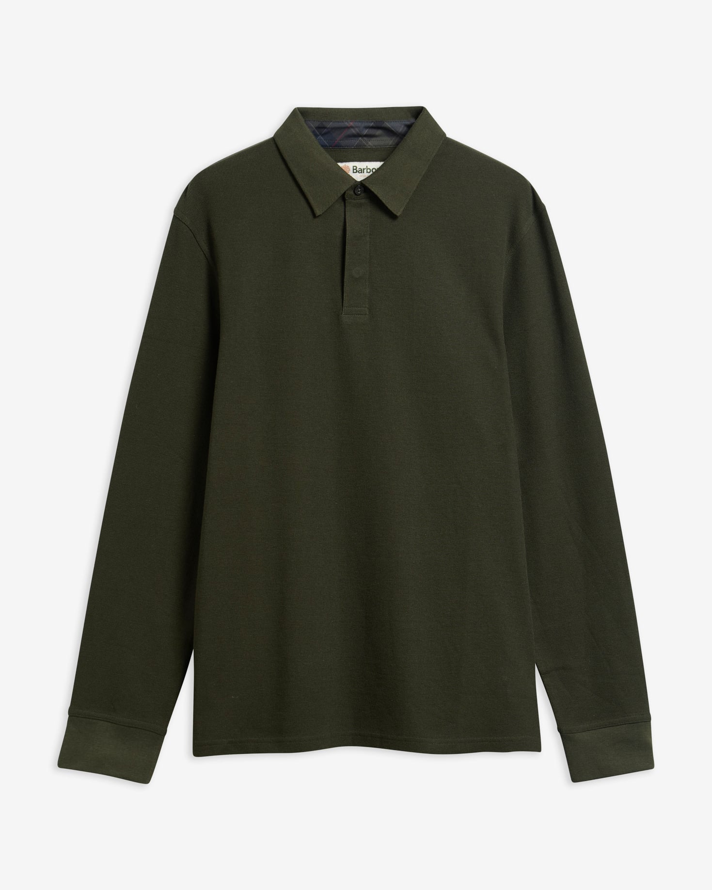 Barbour Langarm-Poloshirt Kentown Tailored Sage