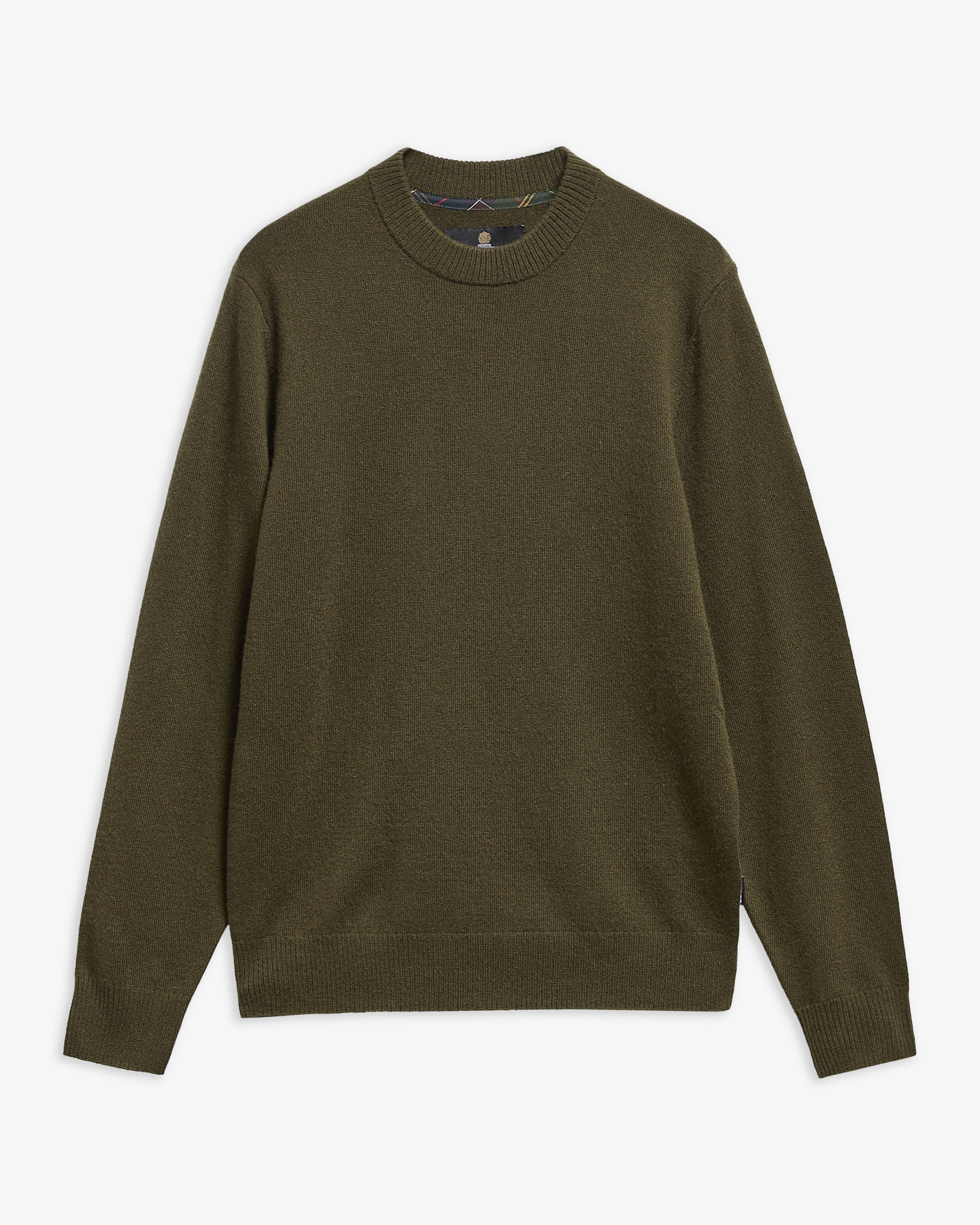 Barbour Kaschmirpullover Pure Rundhalsausschnitt Olive