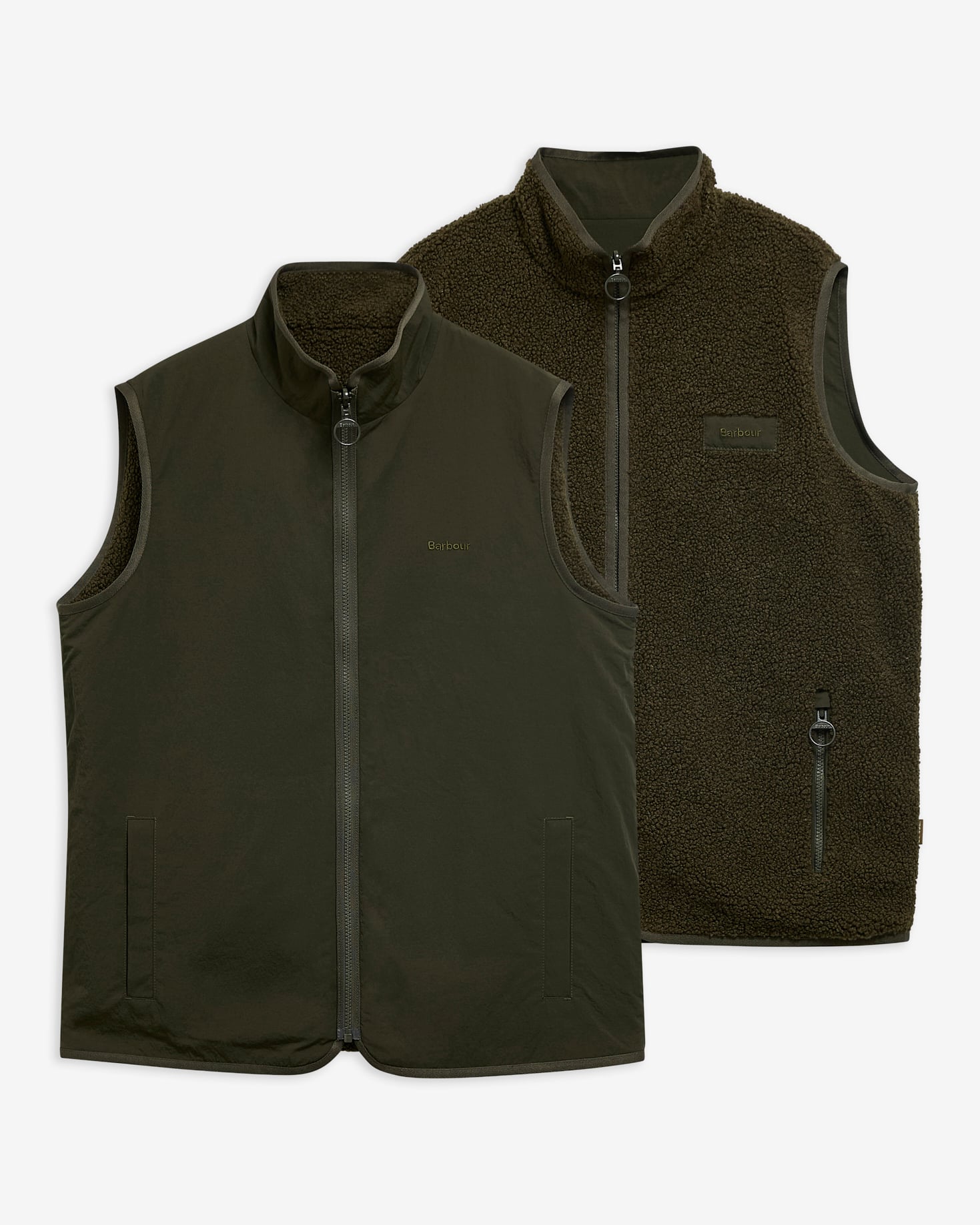 Reversible Fleece Gilet Sage