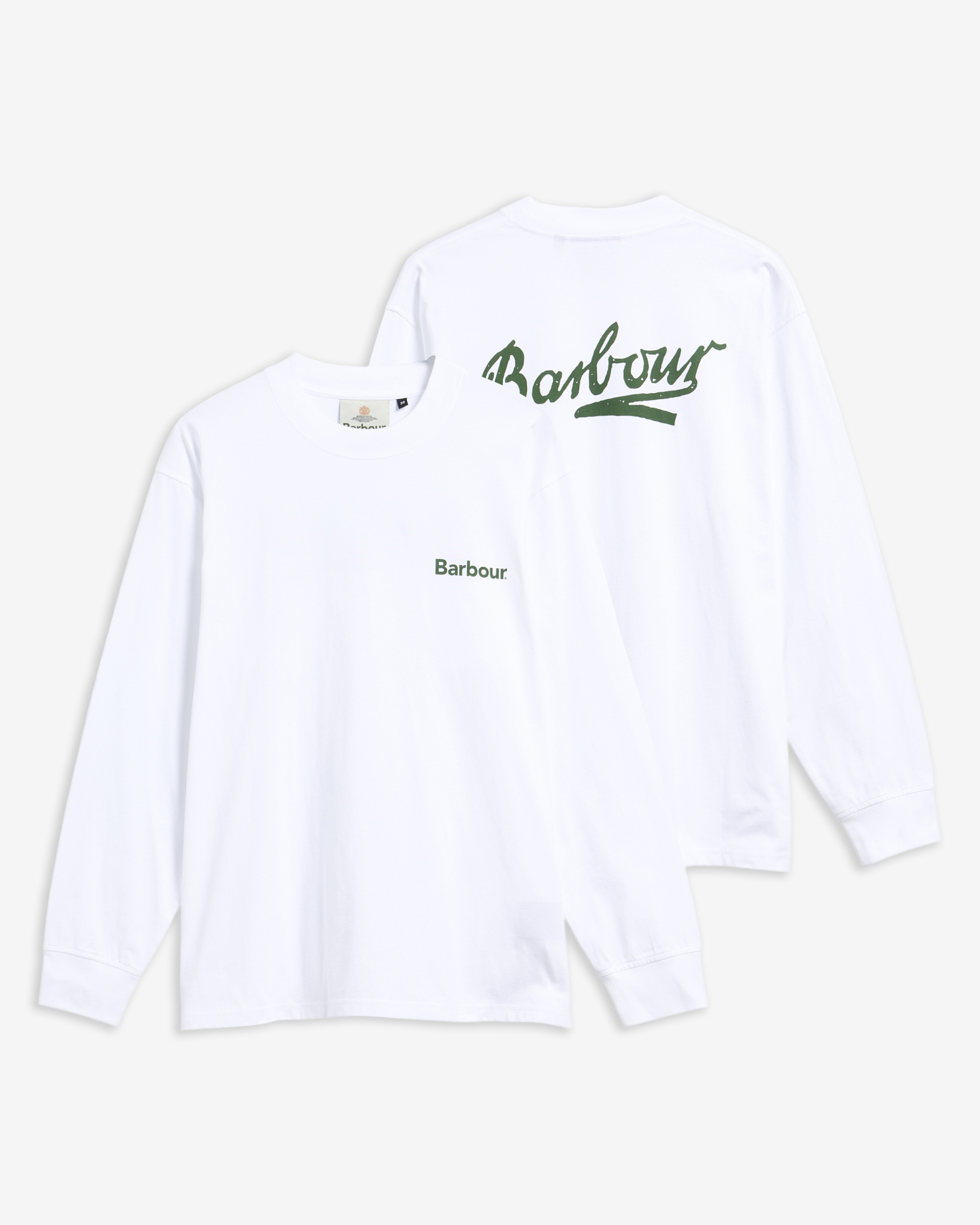Bowery Oversized Graphic Long-Sleeved T-Shirt White