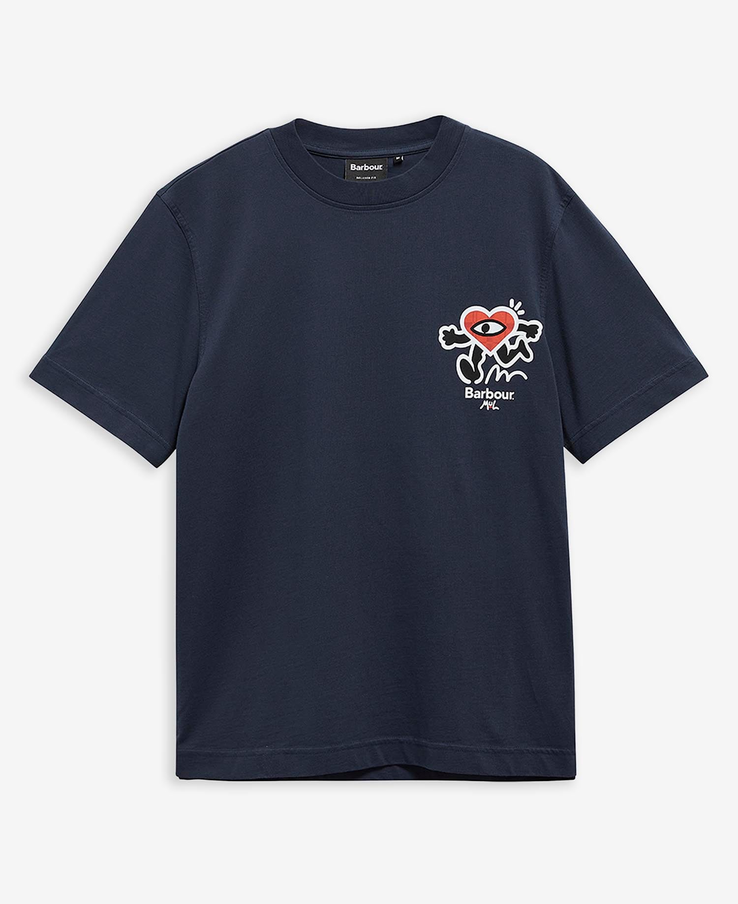 Barbour x Mul T-Shirt Camping Trip Relaxed Navy