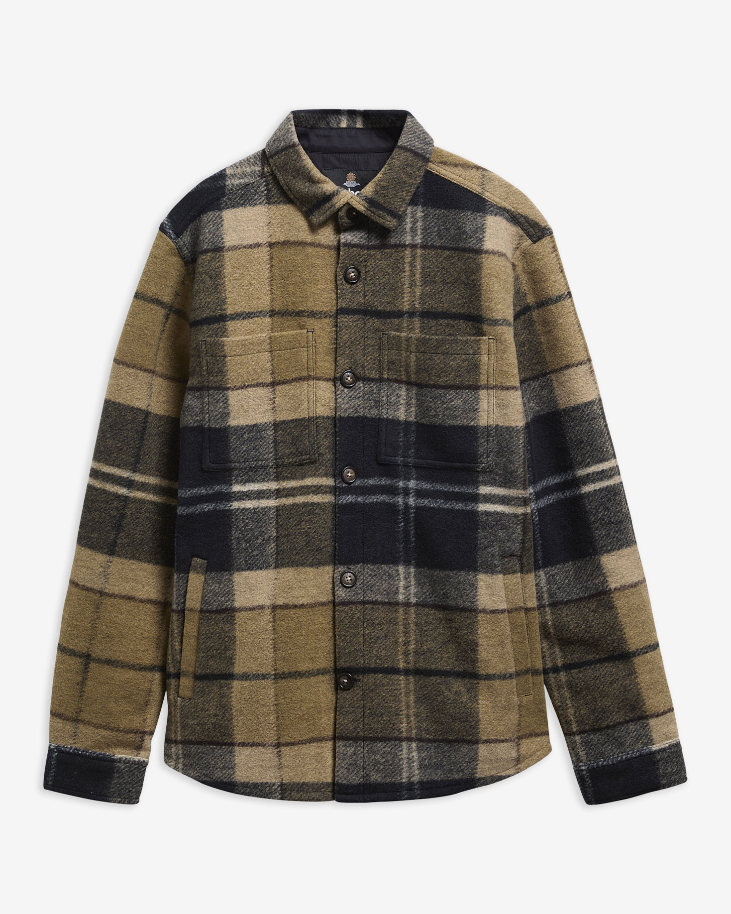 Barbour Overshirt Woodlane Brushed Check Birchwood Dress Tartan