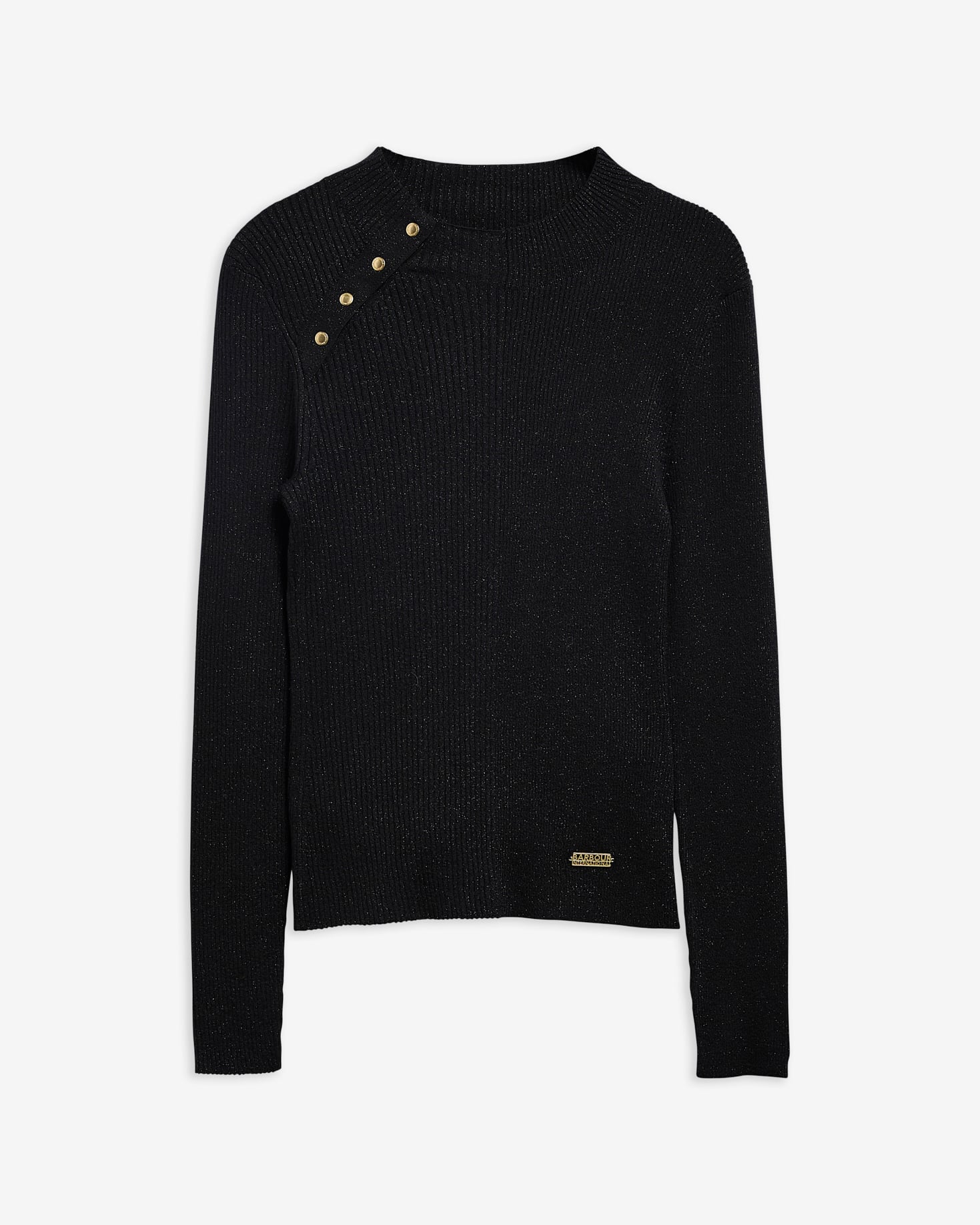 Maglione Molina con collo a imbuto. Black