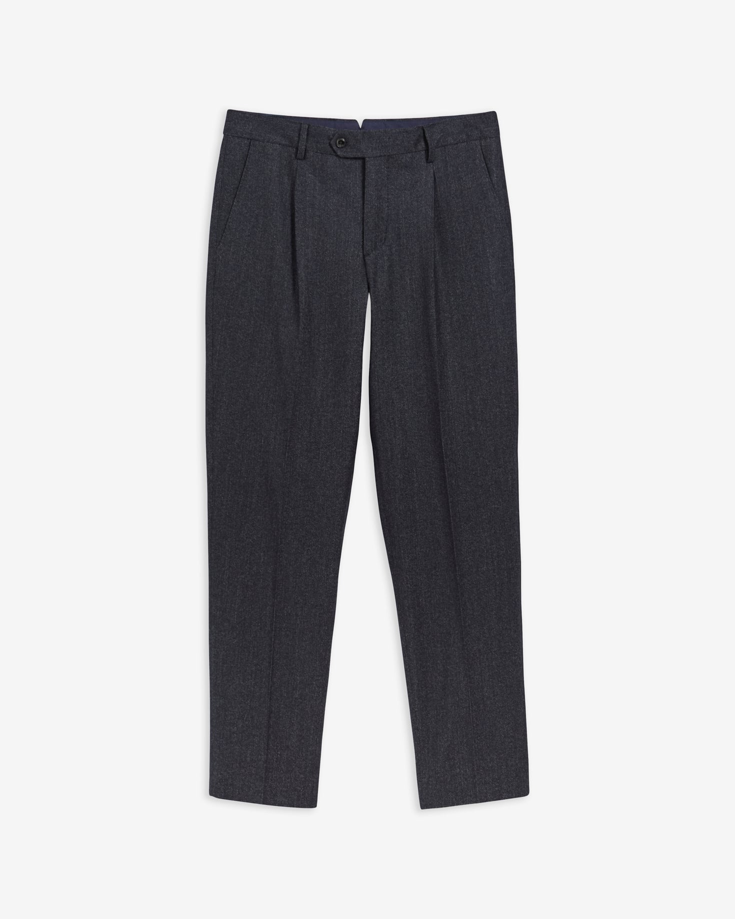 Barbour Hose Carlton Tailored aus Woll-Kaschmir-Mix Navy Marl