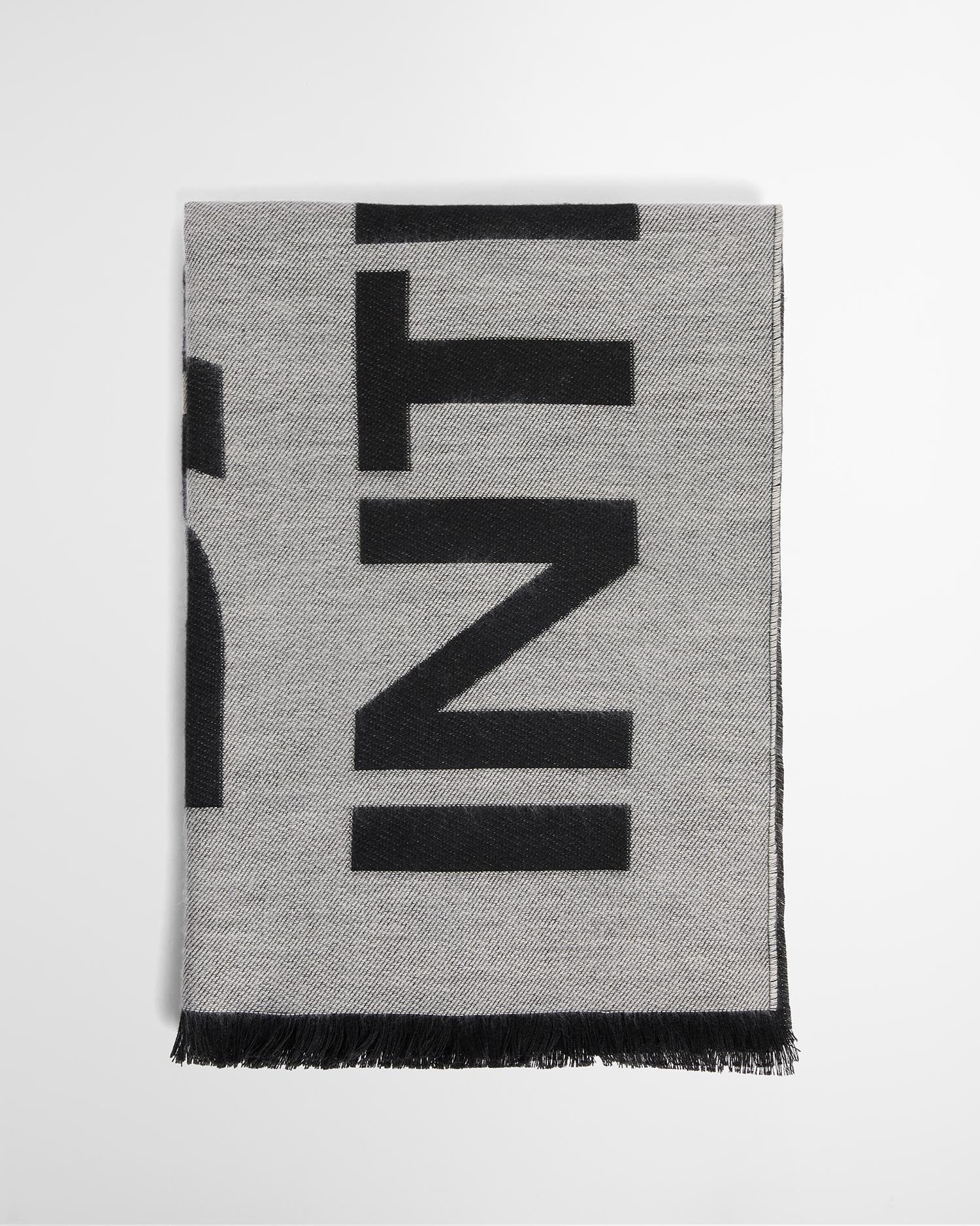 Milla Logo Wrap Scarf Moonbeam/Black