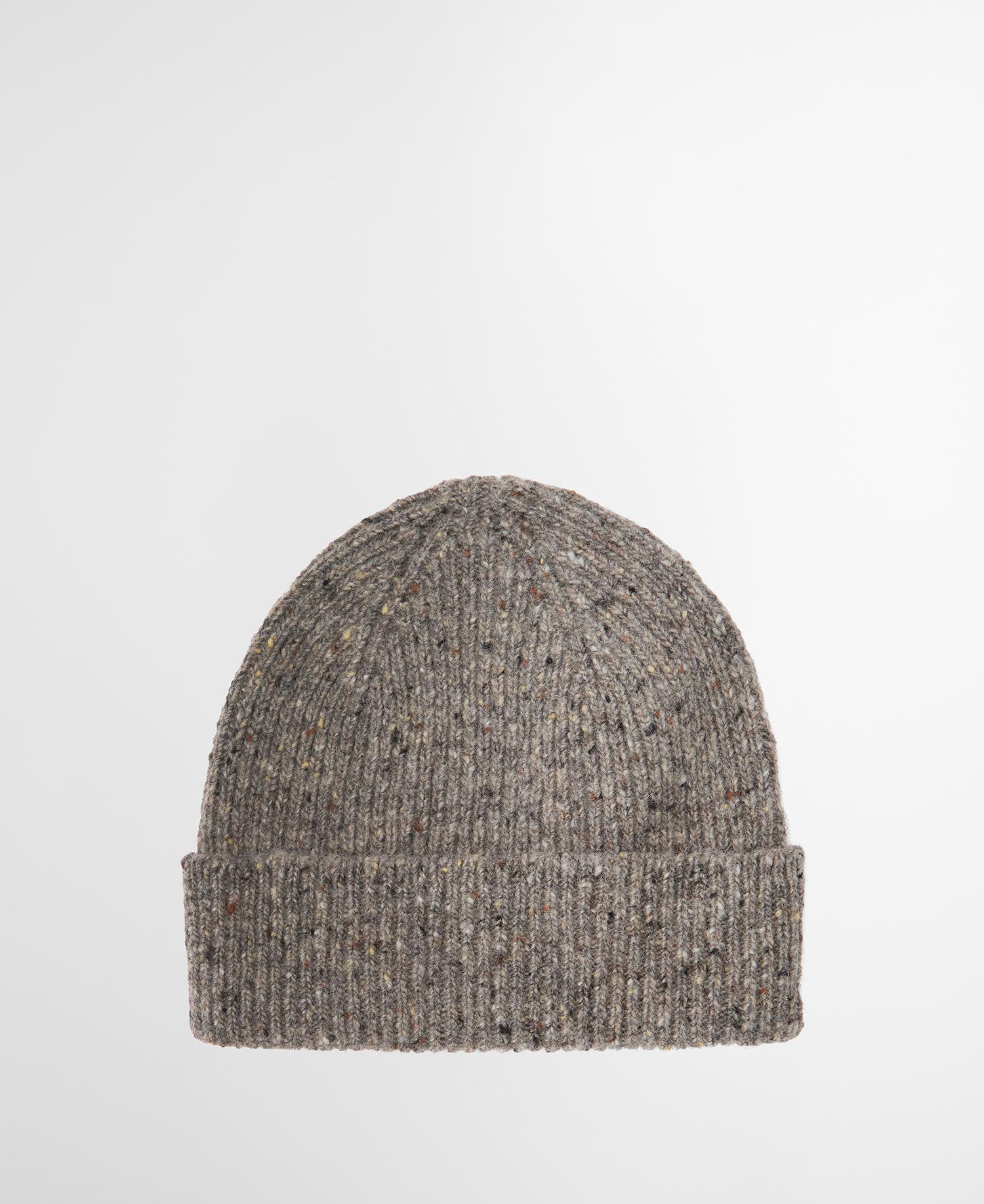 Scottish Donegal Tweed Beanie Grey Stone