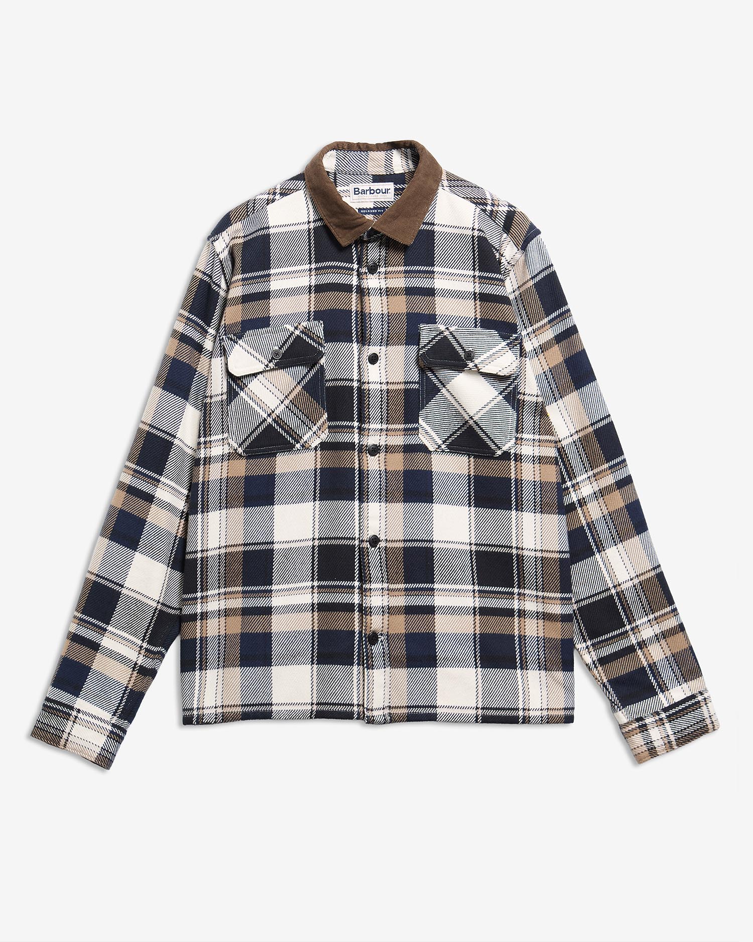 Grasmoor Relaxed Long-Sleeved Shirt Navy